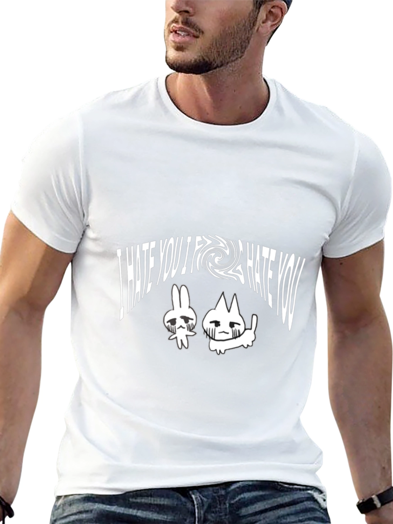 I Hate You Graphic Tee - Unisex Black T-Shirt