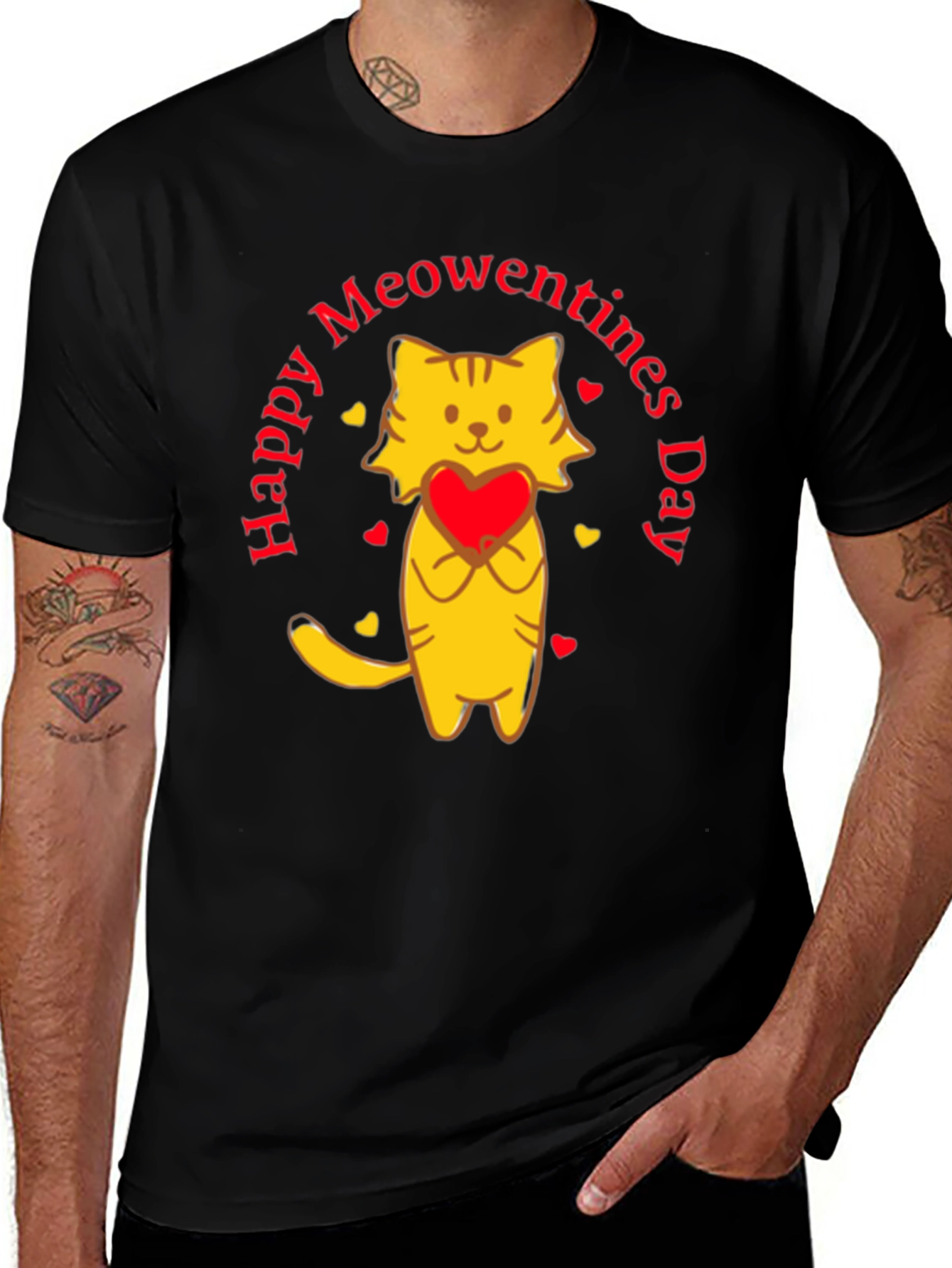 Meowentines Day T-Shirt - Valentines Cat Tee