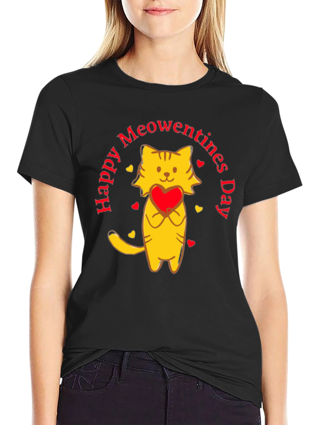 Meowentines Day T-Shirt - Valentines Cat Tee