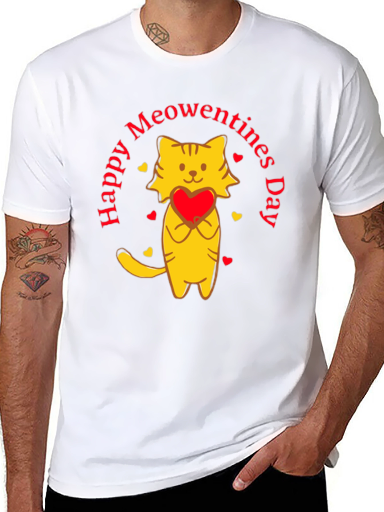Meowentines Day T-Shirt - Valentines Cat Tee