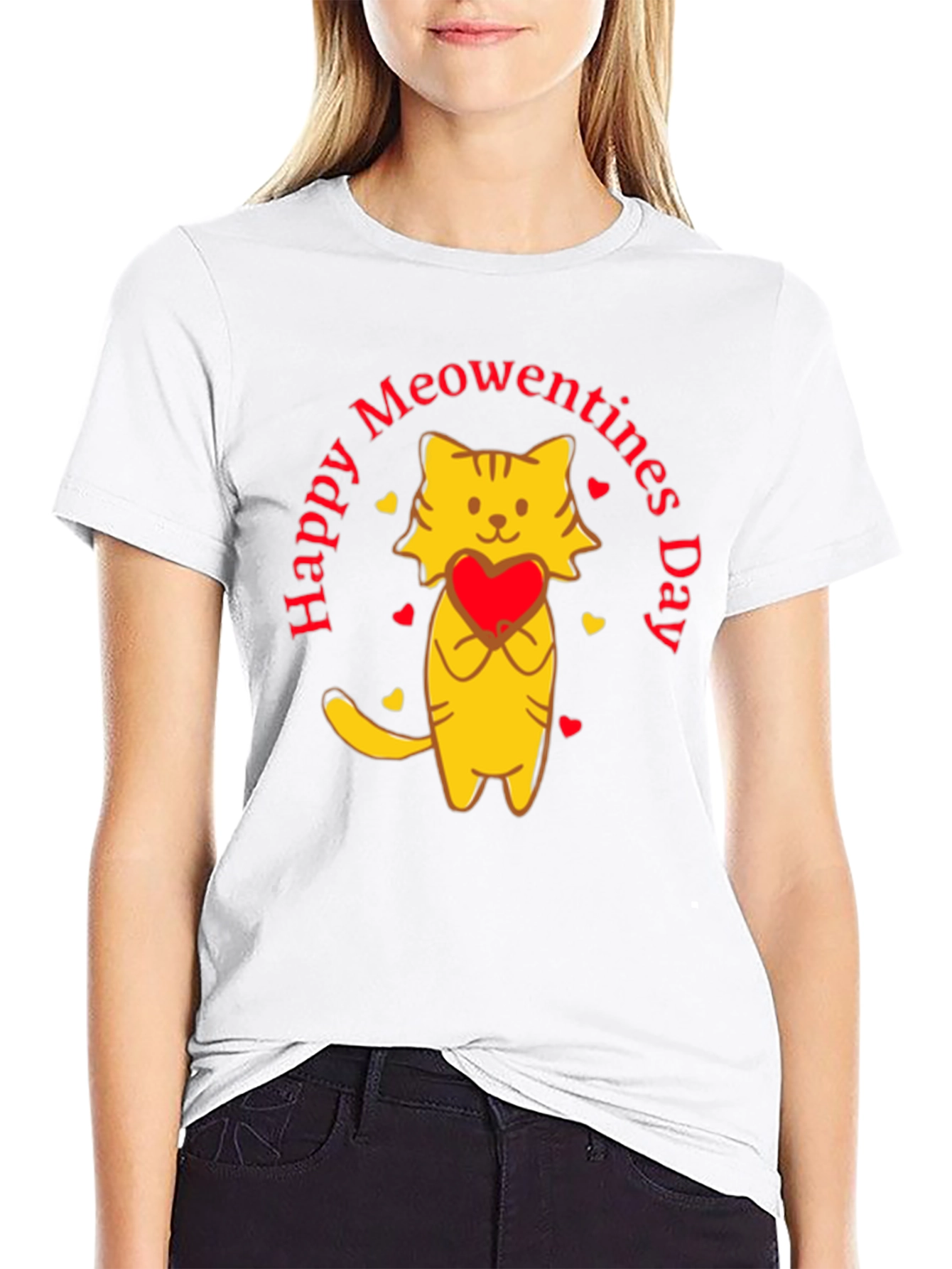 Meowentines Day T-Shirt - Valentines Cat Tee