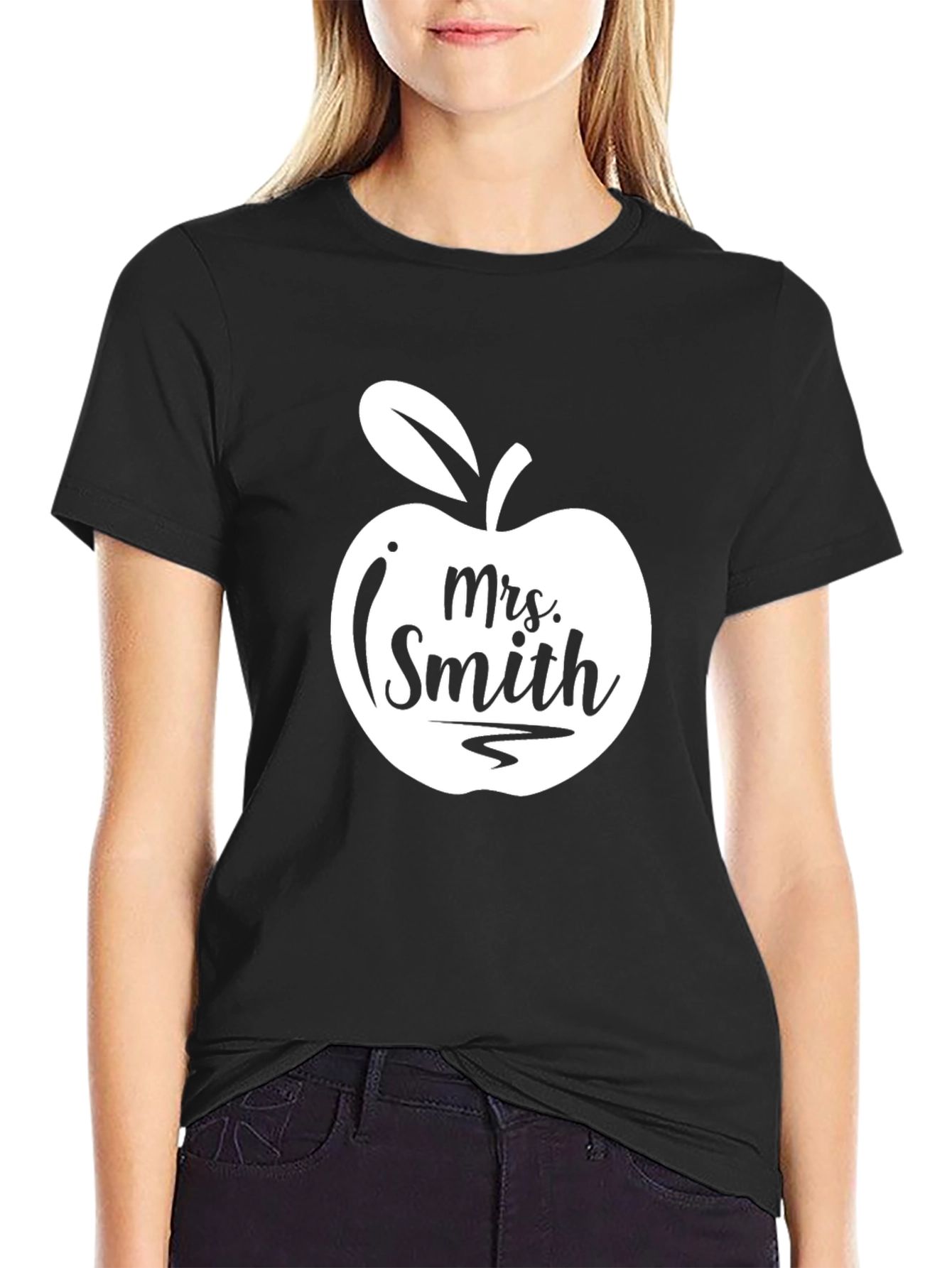 Mrs. Smith Teacher Apple T-Shirt