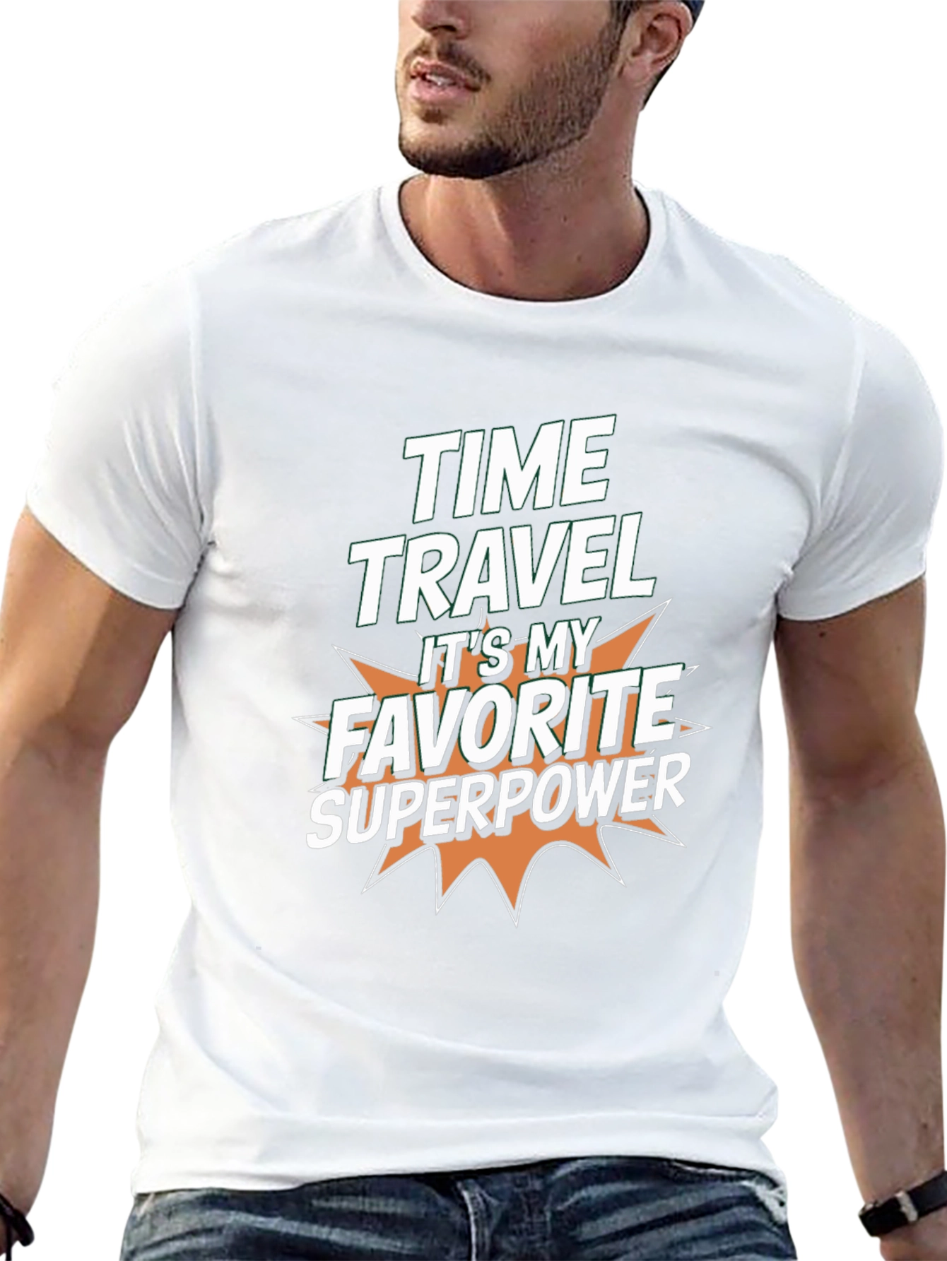 Time Travel Superpower Graphic Tee - Black T-Shirt