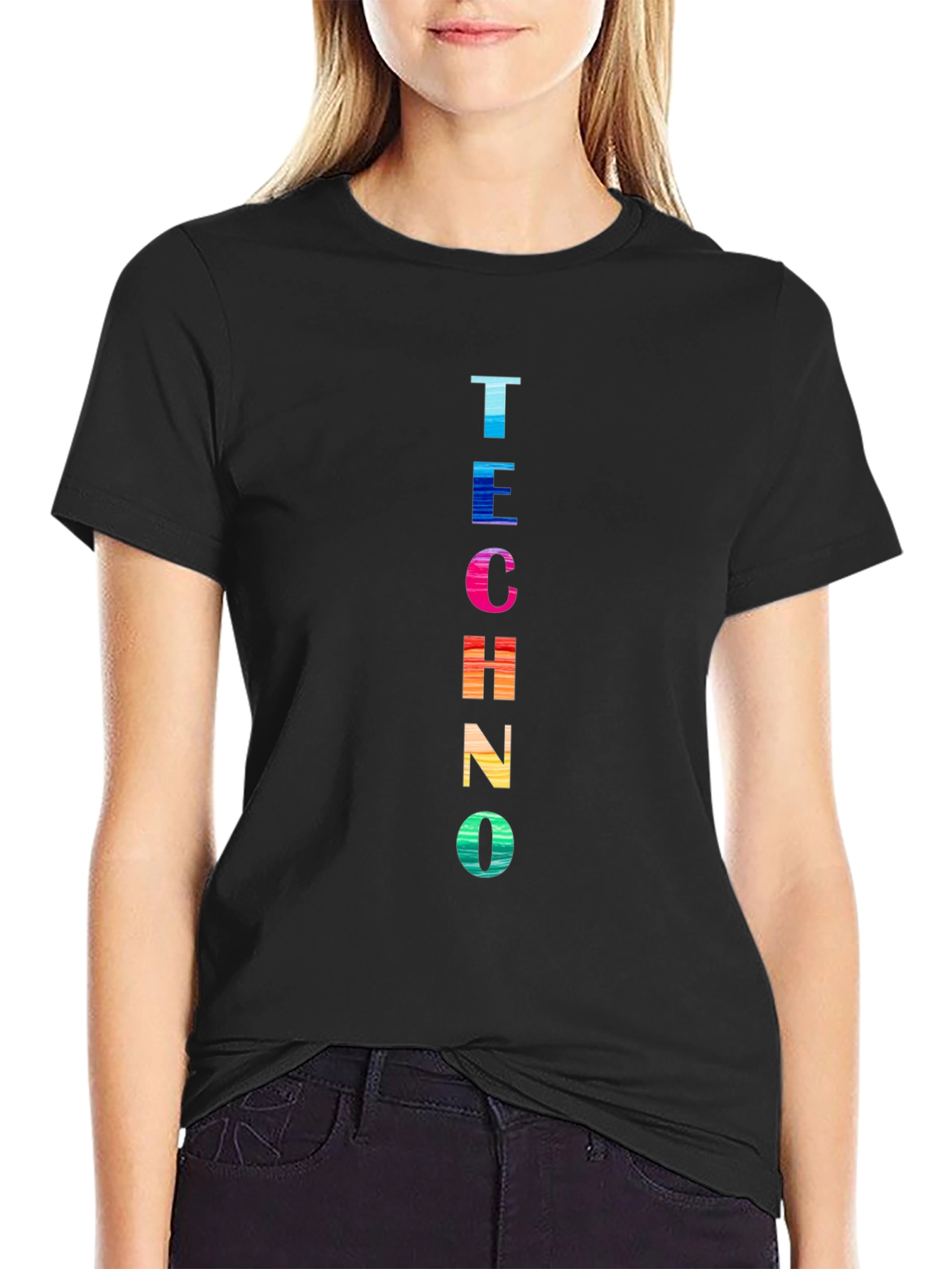 TECHNO Graphic T-Shirt - Modern Rave Style