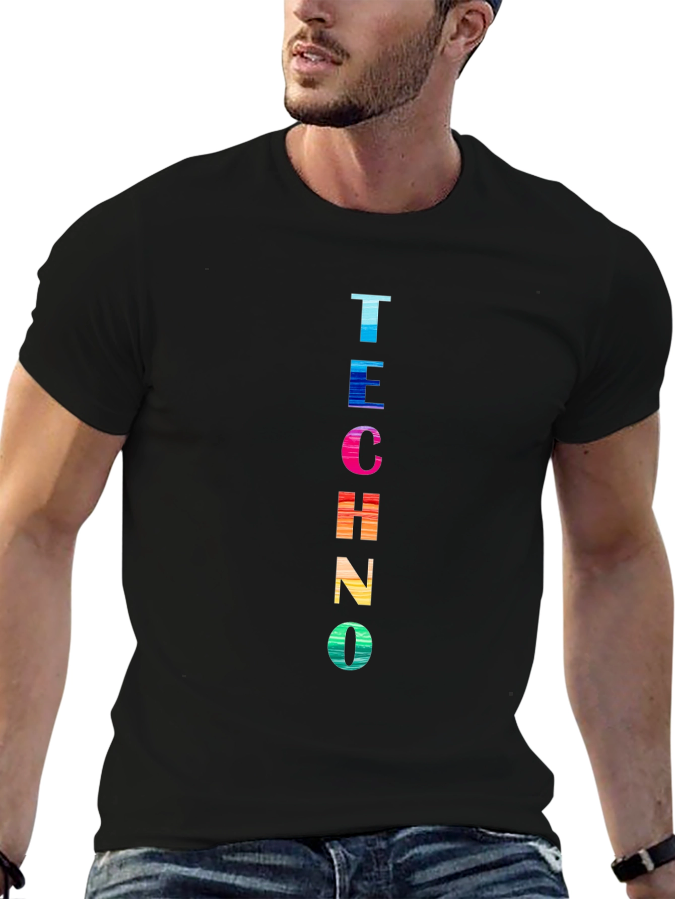 TECHNO Graphic T-Shirt - Modern Rave Style