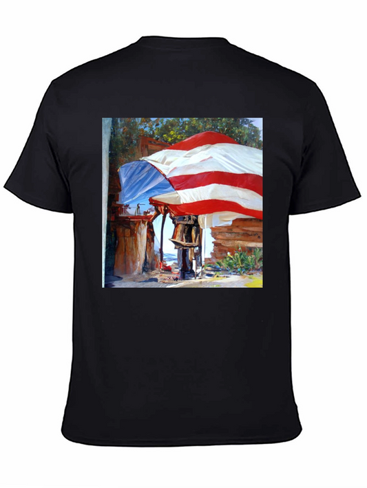 Unique Art Print Black T-Shirt