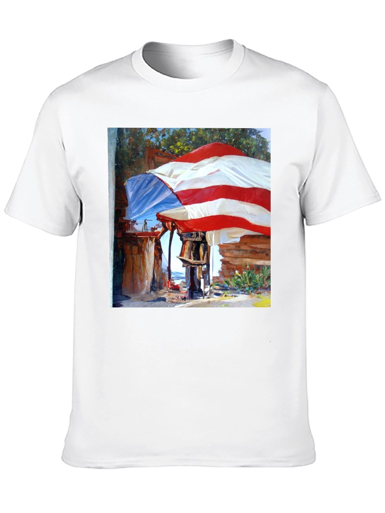 Unique Art Print Black T-Shirt