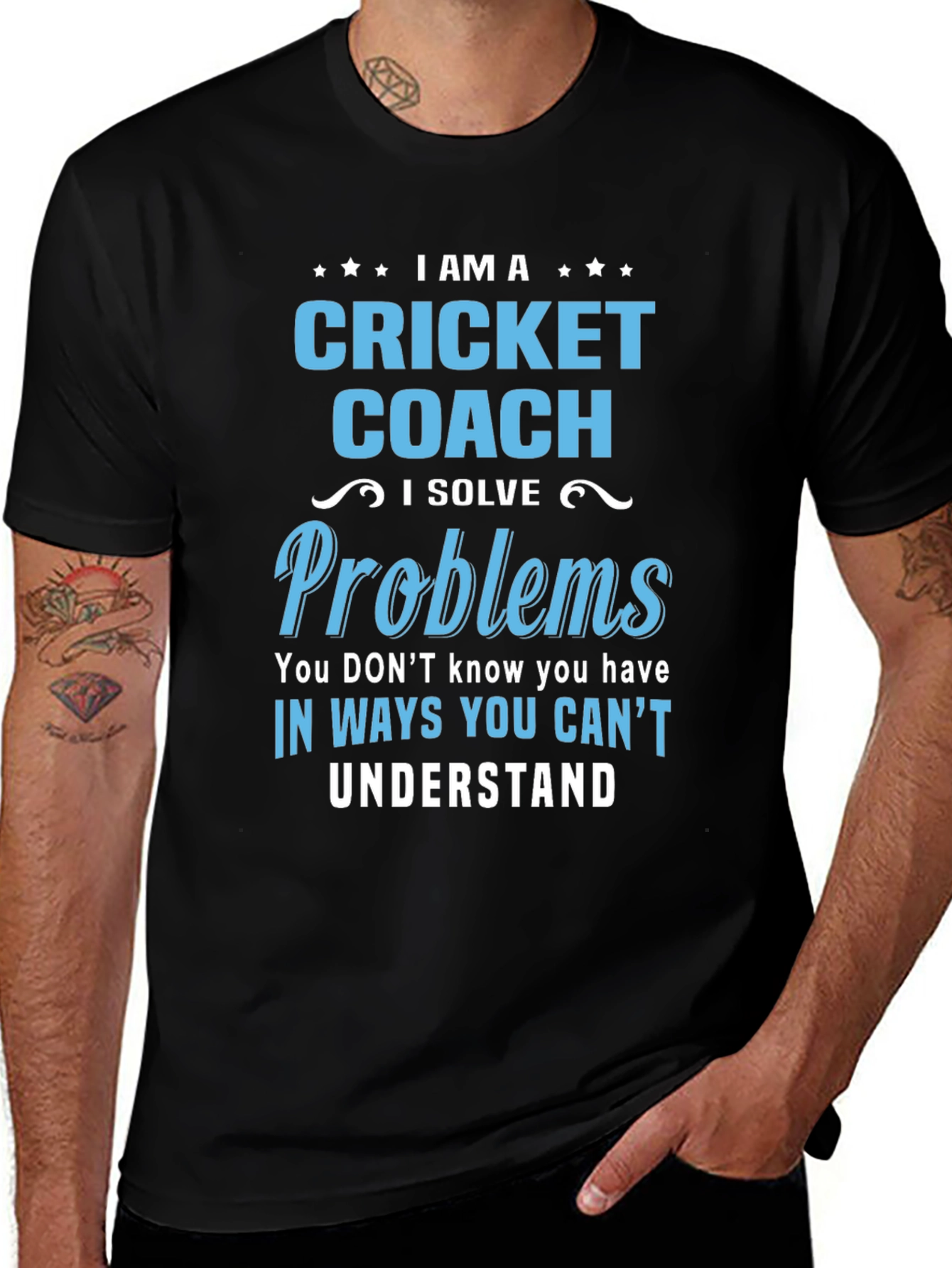 Cricket Coach T-Shirt - I Solve Problems