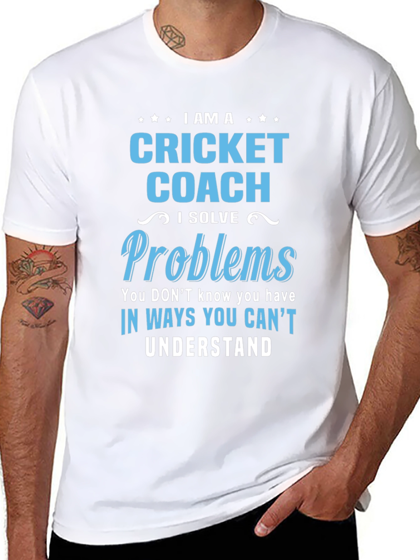 Cricket Coach T-Shirt - I Solve Problems