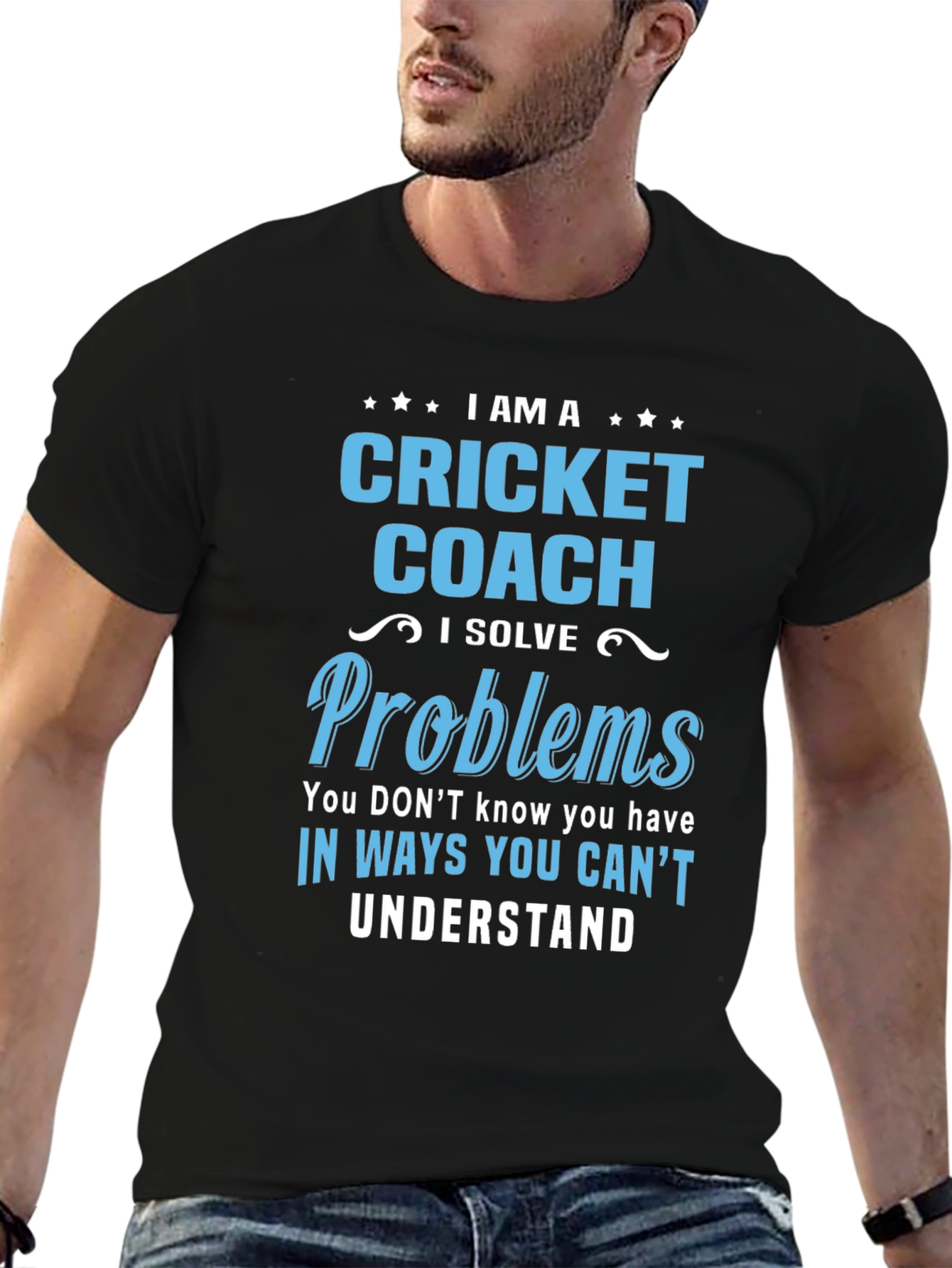 Cricket Coach T-Shirt - I Solve Problems