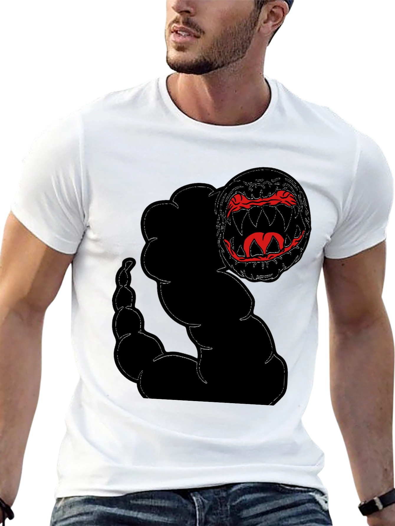Monster Cloud Graphic Black T-Shirt