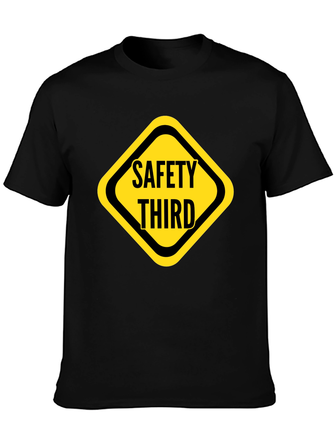 Safety Third Graphic Tee - Black Cotton T-Shirt