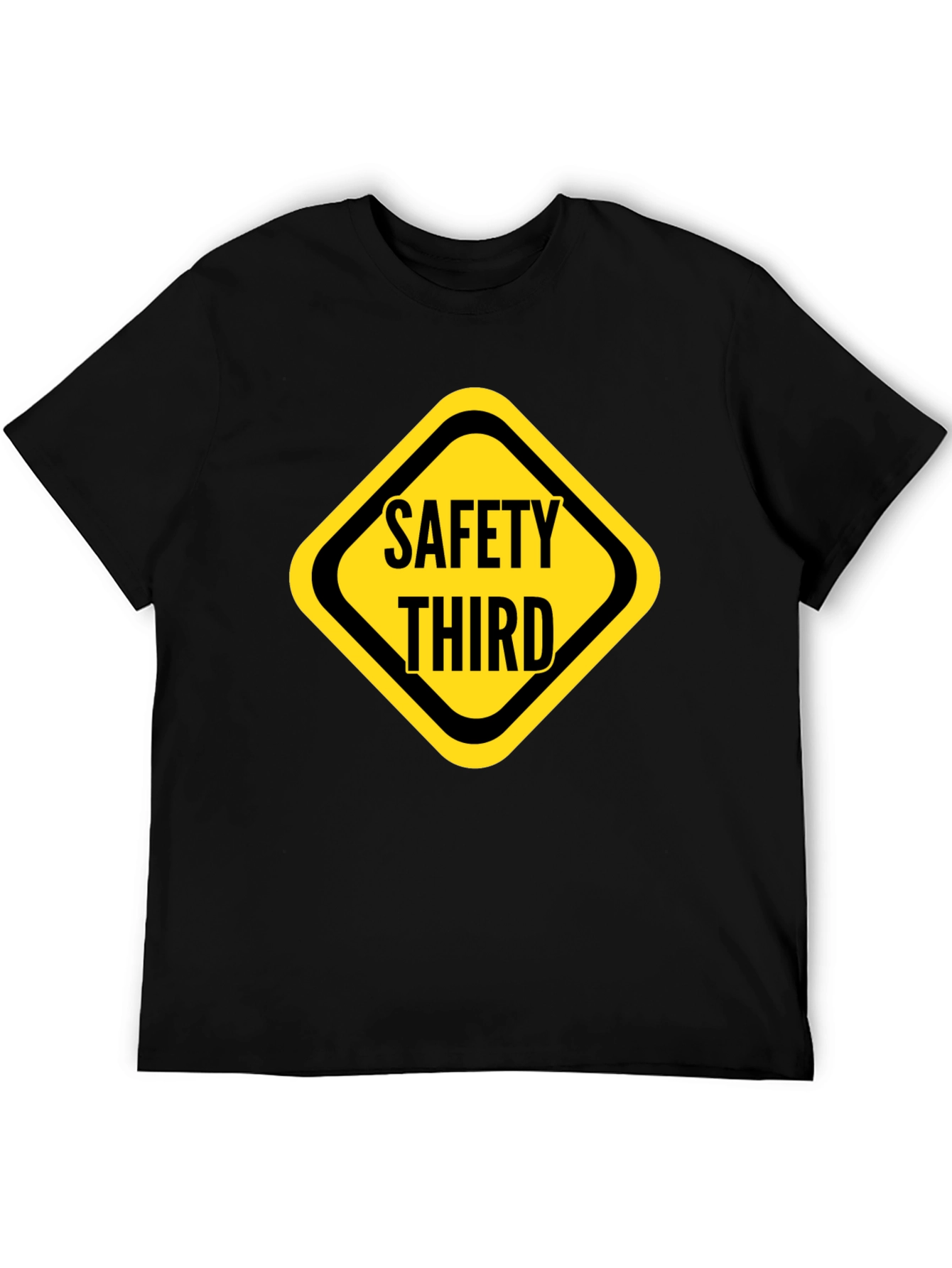 Safety Third Graphic Tee - Black Cotton T-Shirt