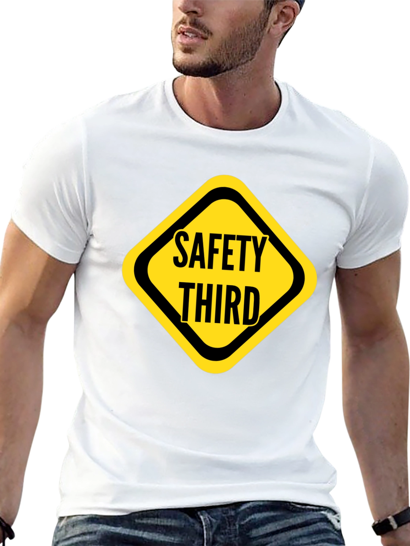 Safety Third Graphic Tee - Black Cotton T-Shirt