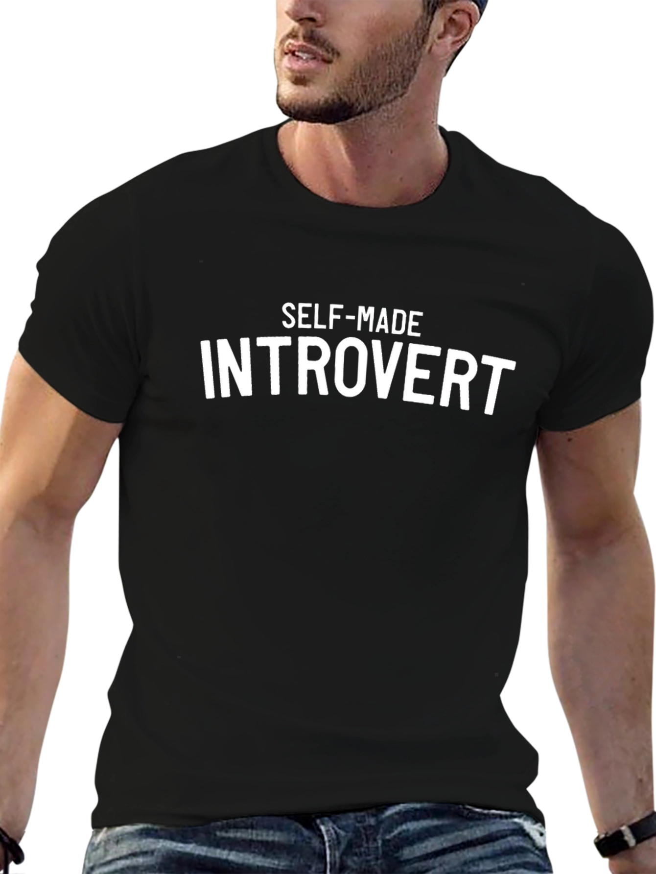 Self-Made Introvert Graphic Tee - Black
