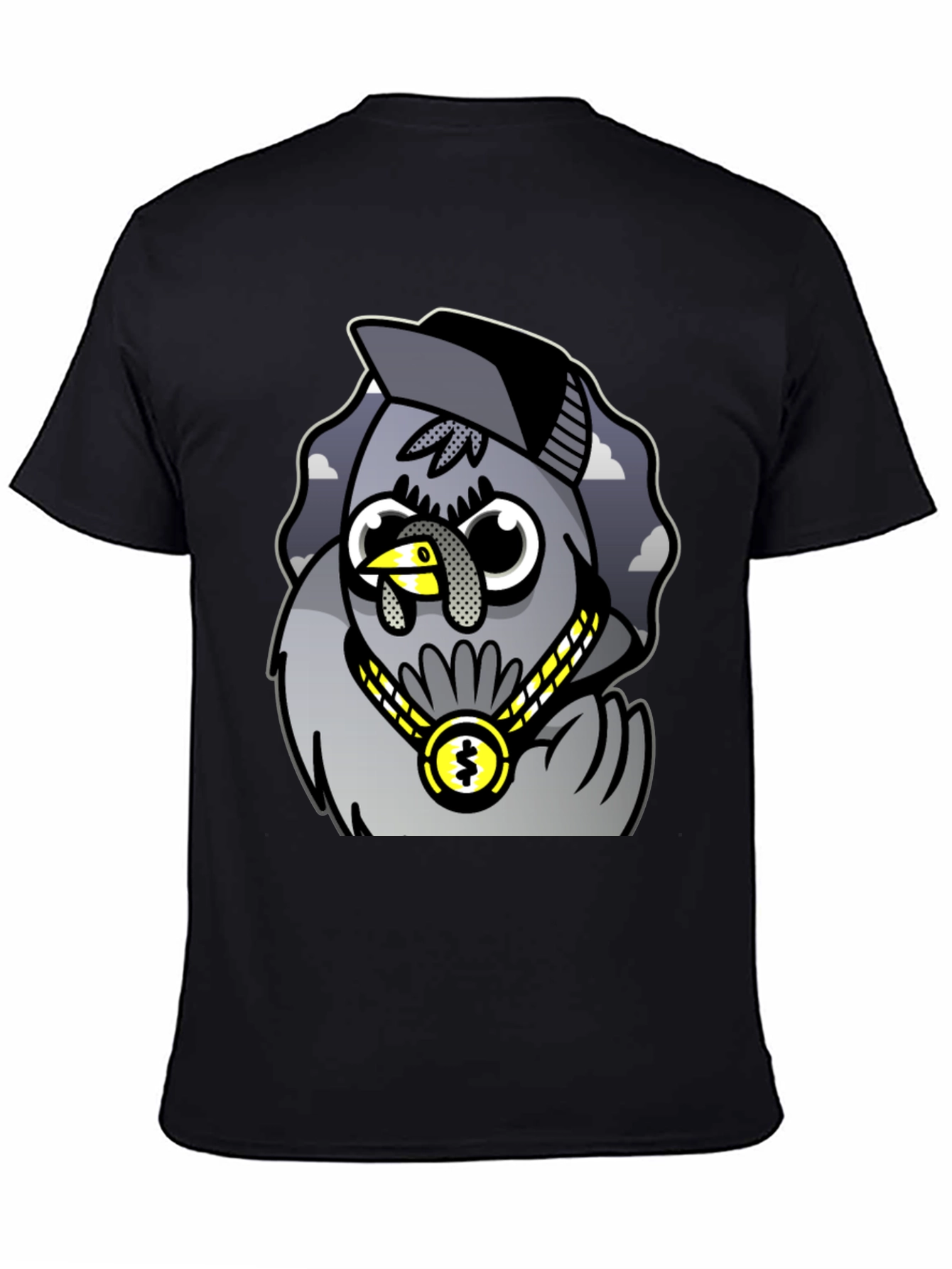 Gangster Turkey Graphic T-Shirt - Black
