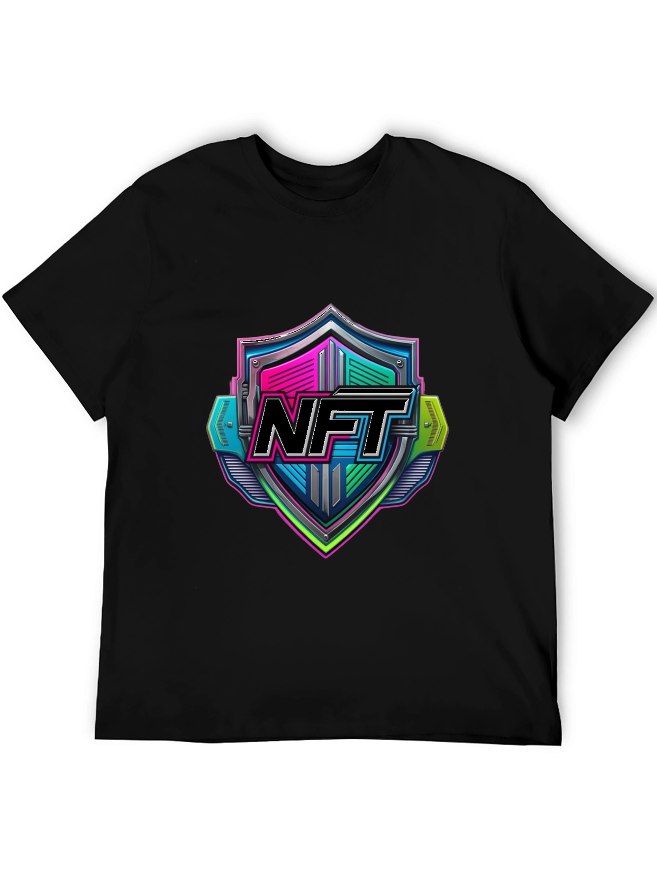 NFT Shield Graphic T-Shirt - Black