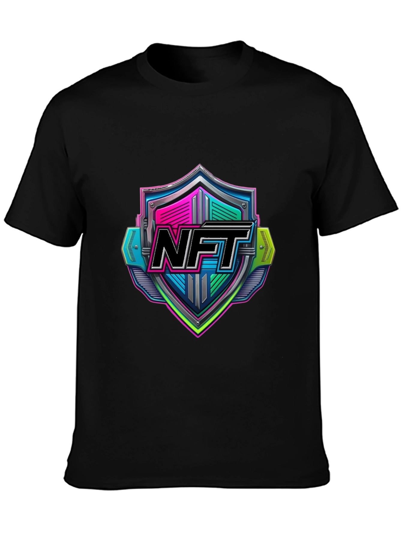 NFT Shield Graphic T-Shirt - Black