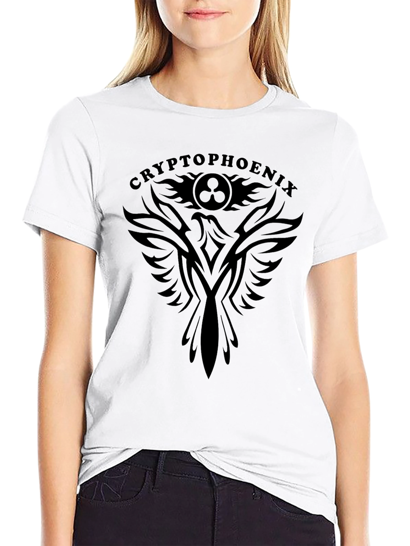 CryptoPhoenix Black Graphic Tee