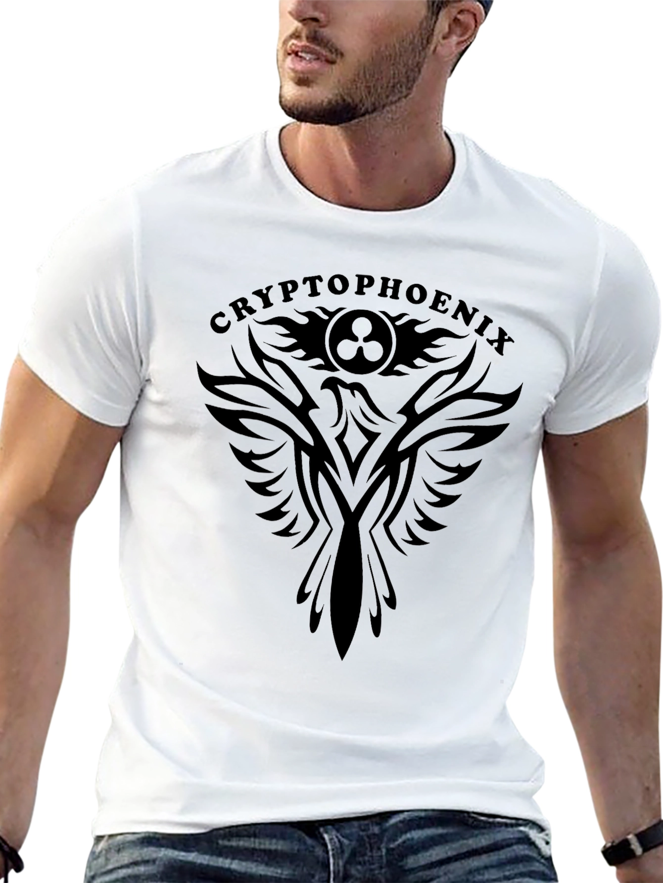 CryptoPhoenix Black Graphic Tee
