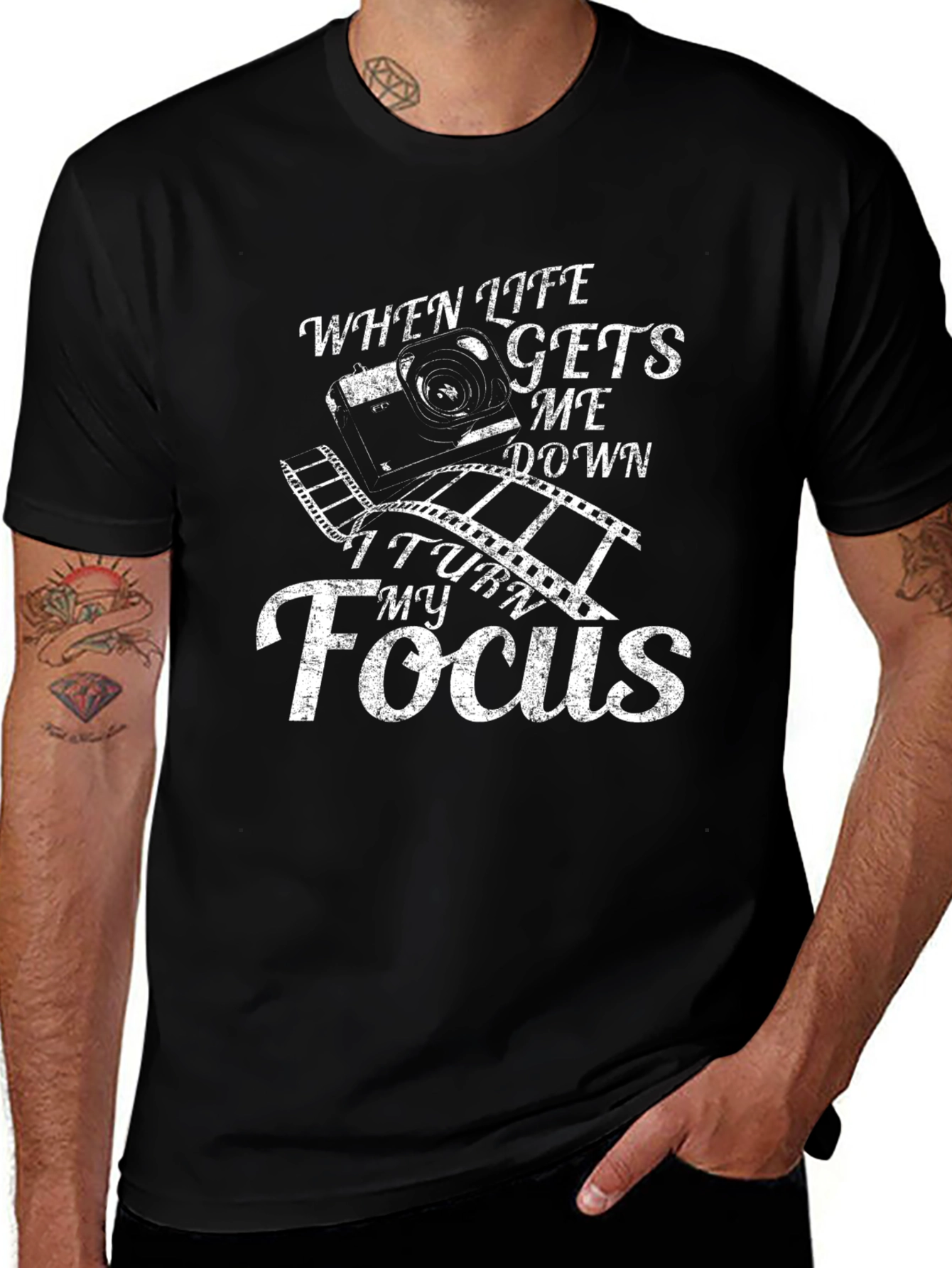 When Life Gets Me Down Camera Graphic T-Shirt