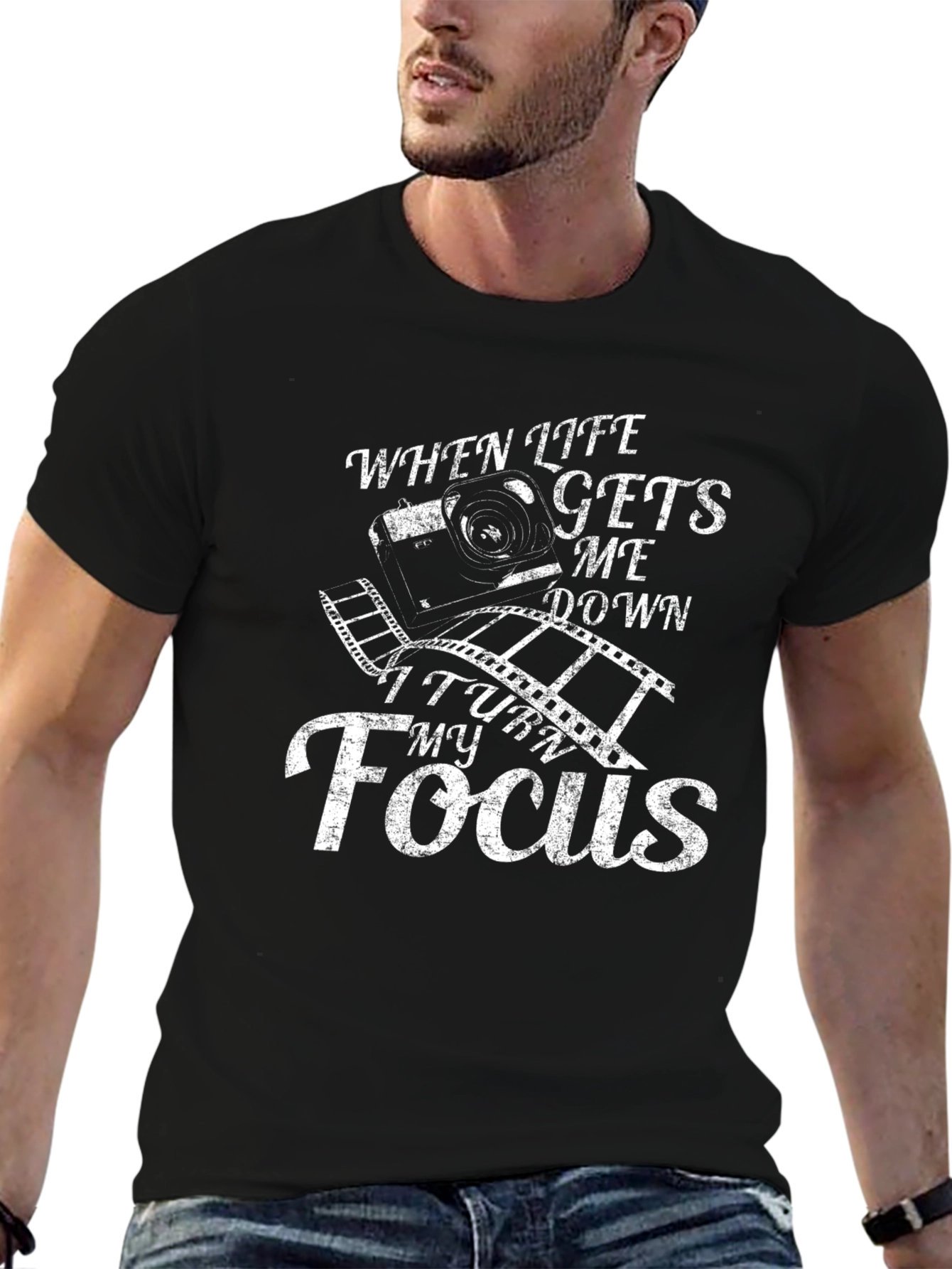 When Life Gets Me Down Camera Graphic T-Shirt