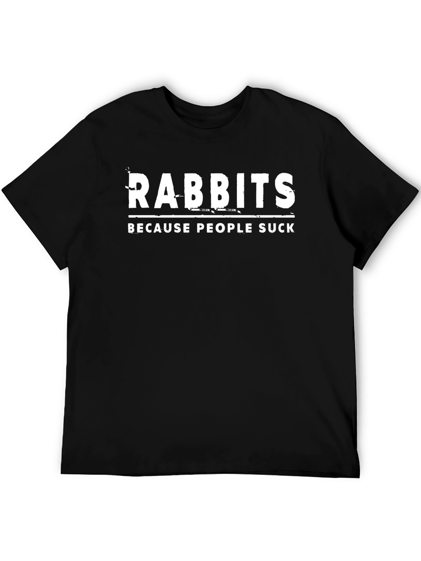 Rabbits Because People Suck Graphic T-Shirt