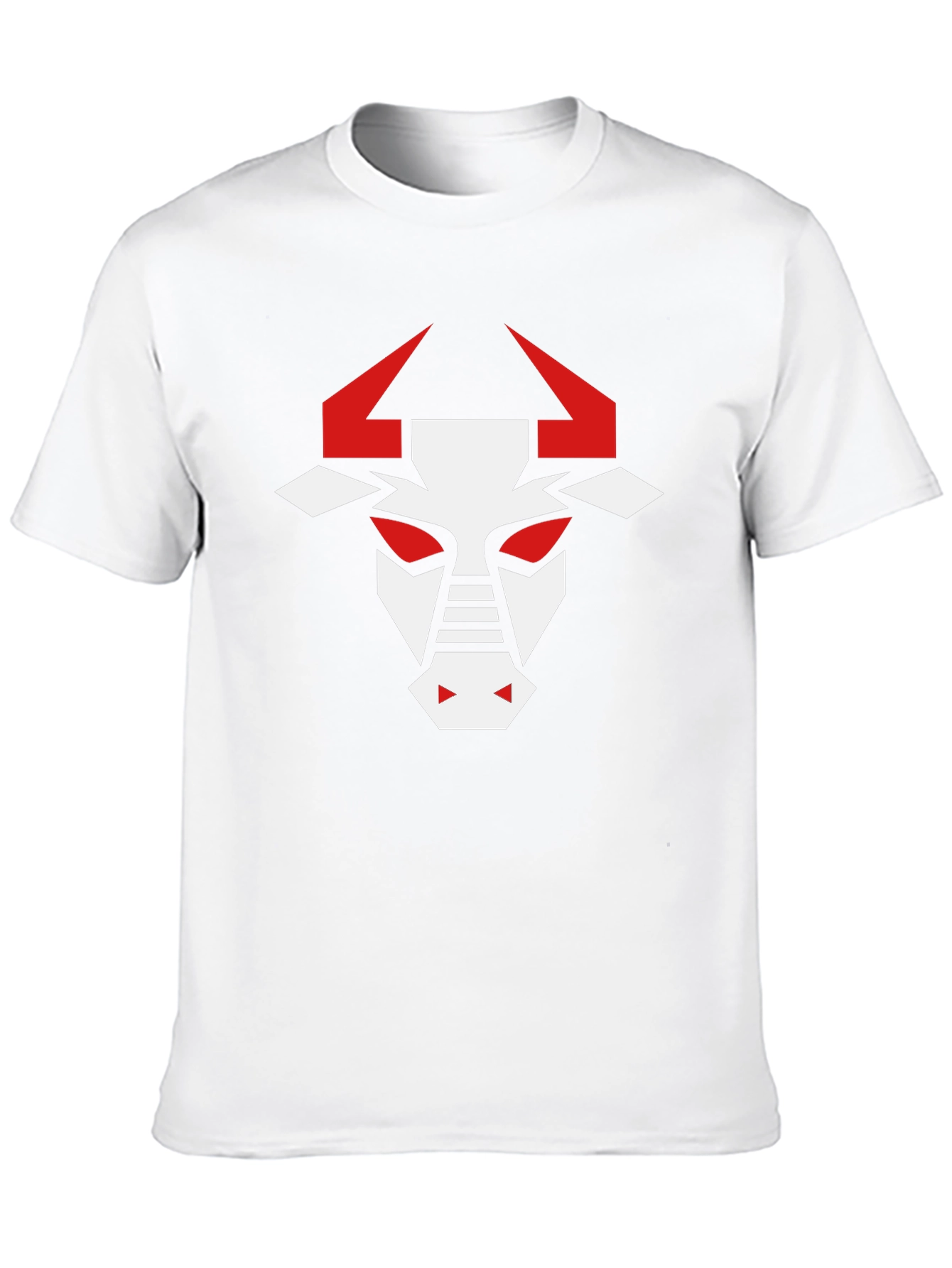 Geometric Bull Graphic T-Shirt - Modern Design