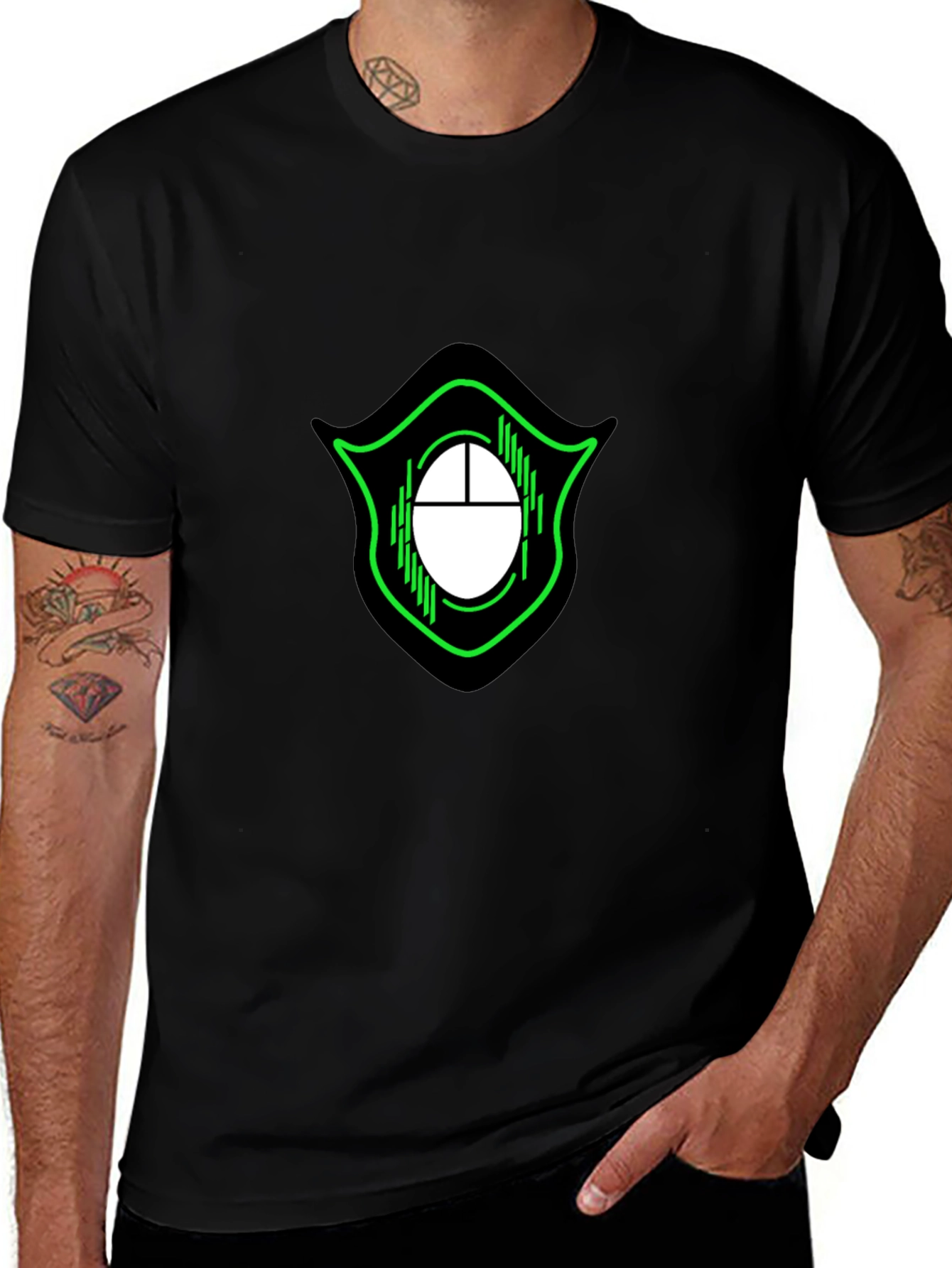 Gaming Mouse Logo Black Cotton Tee