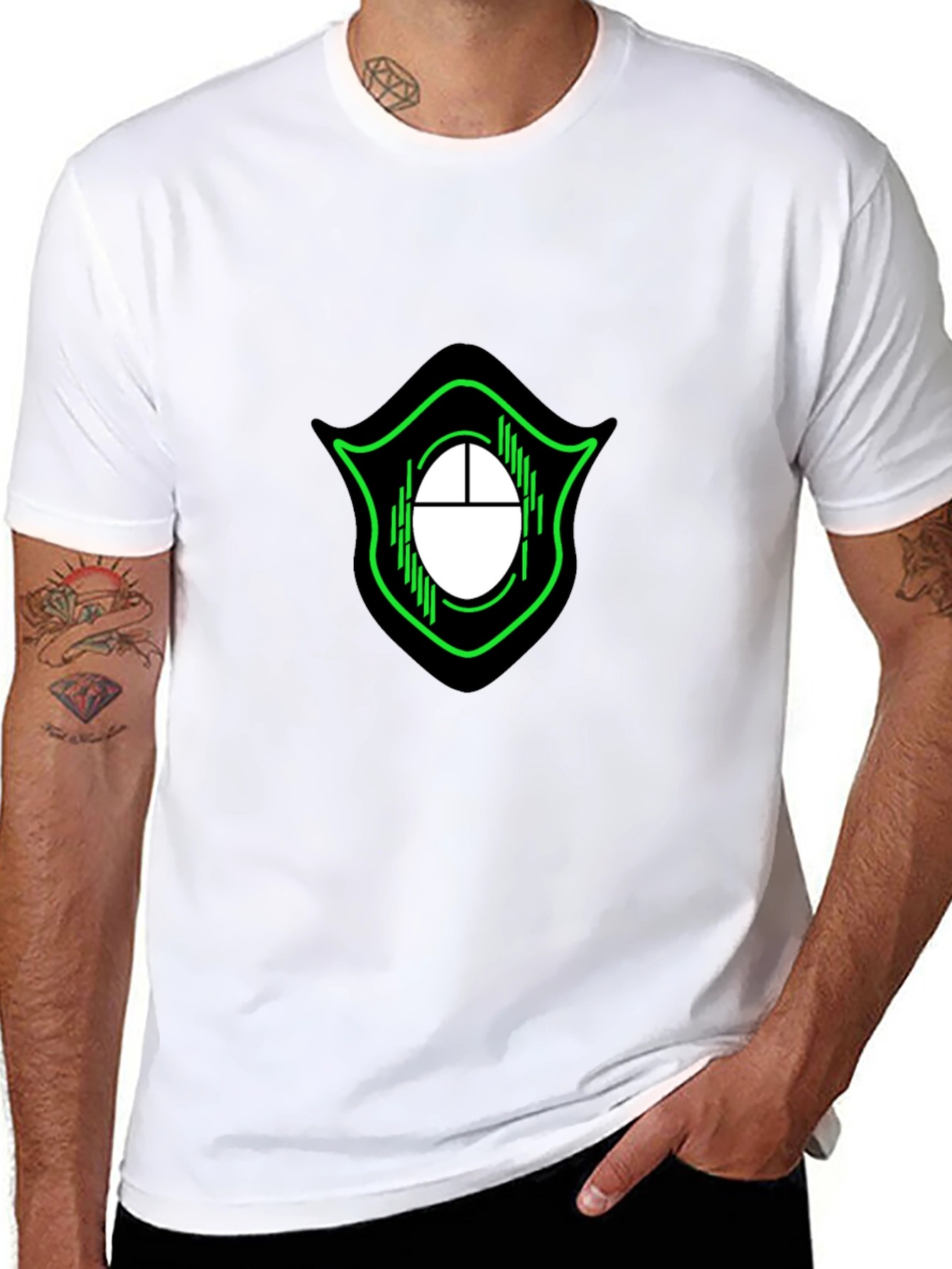 Gaming Mouse Logo Black Cotton Tee