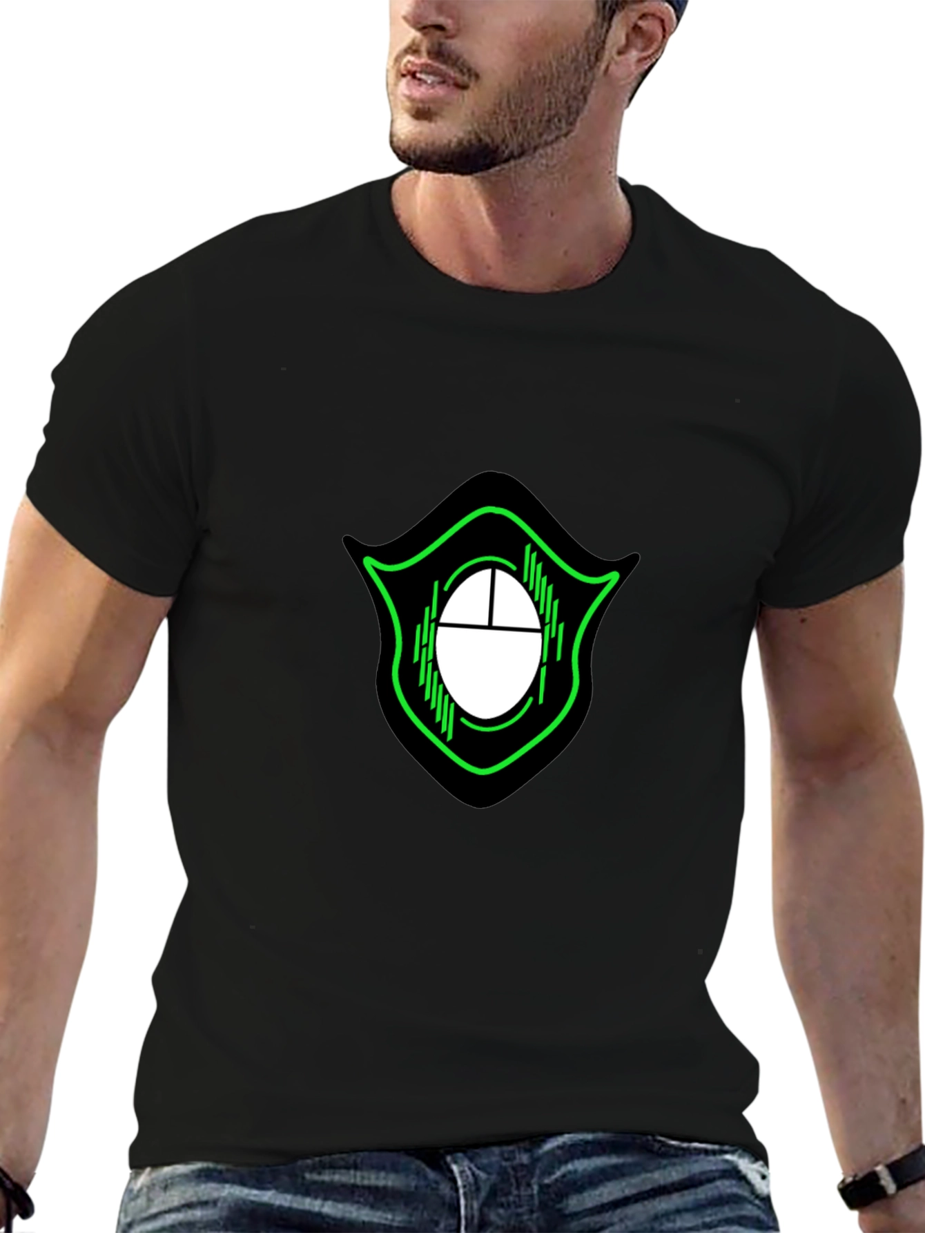Gaming Mouse Logo Black Cotton Tee
