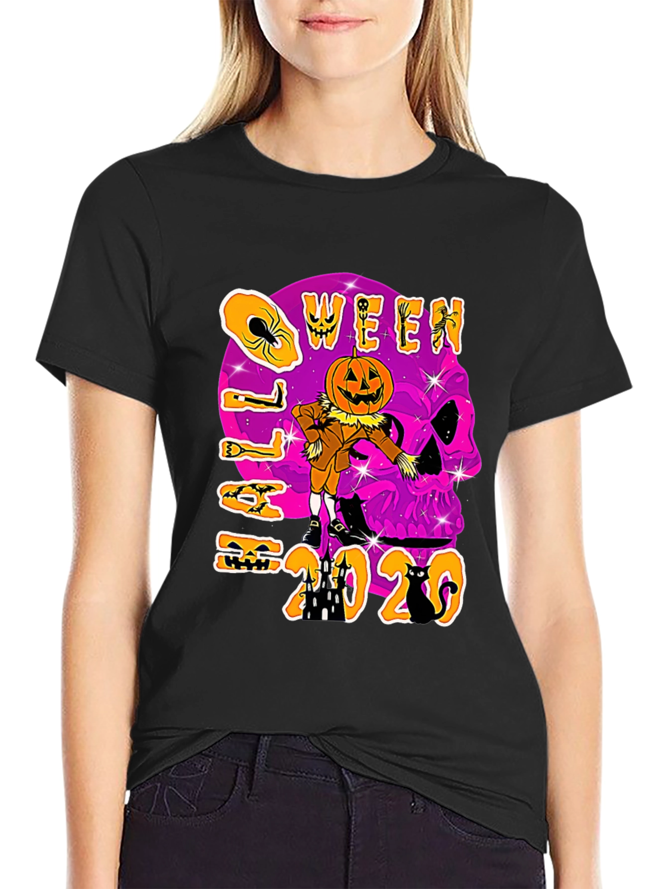 Halloween 2020 T-Shirt Skull Pumpkin Scarecrow