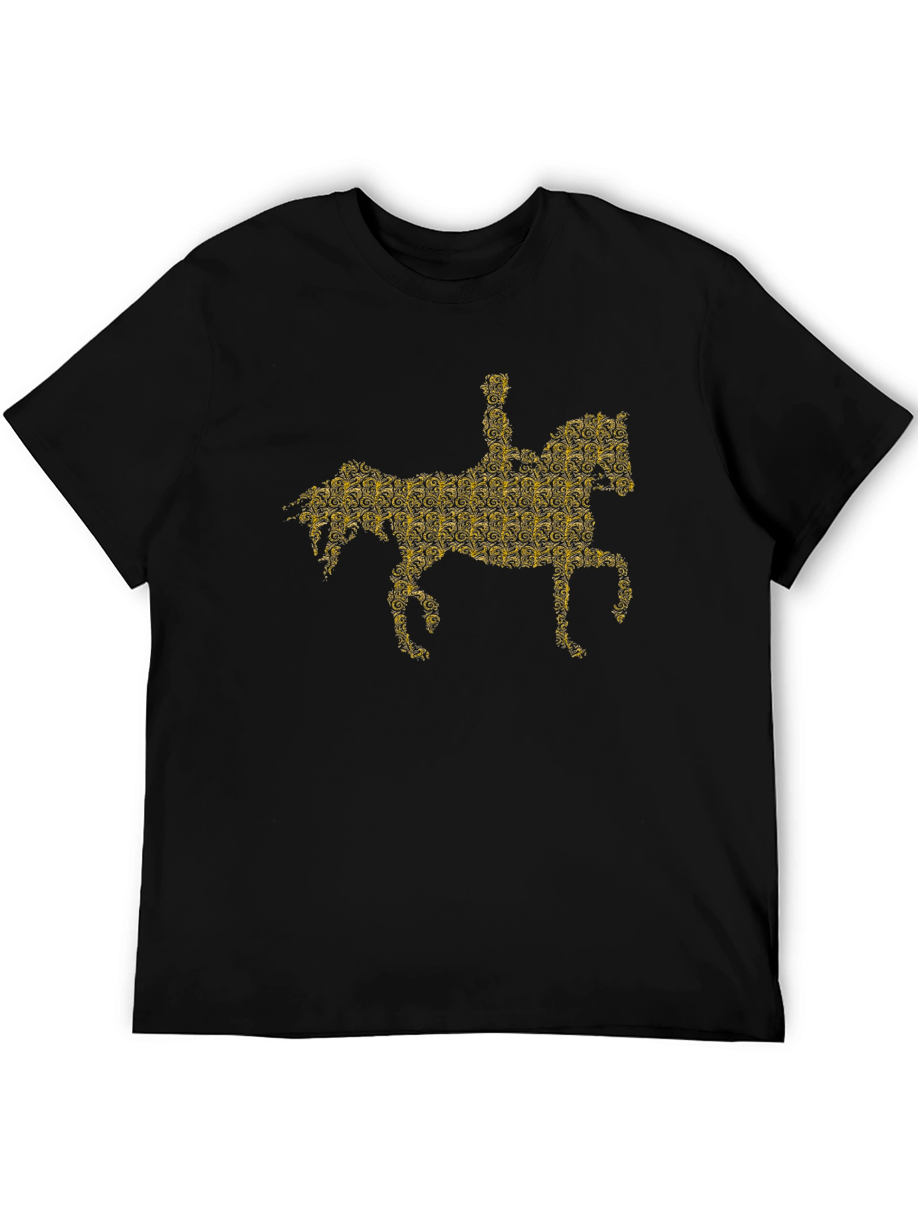 Horse Rider Graphic Print Crew Neck T-Shirt