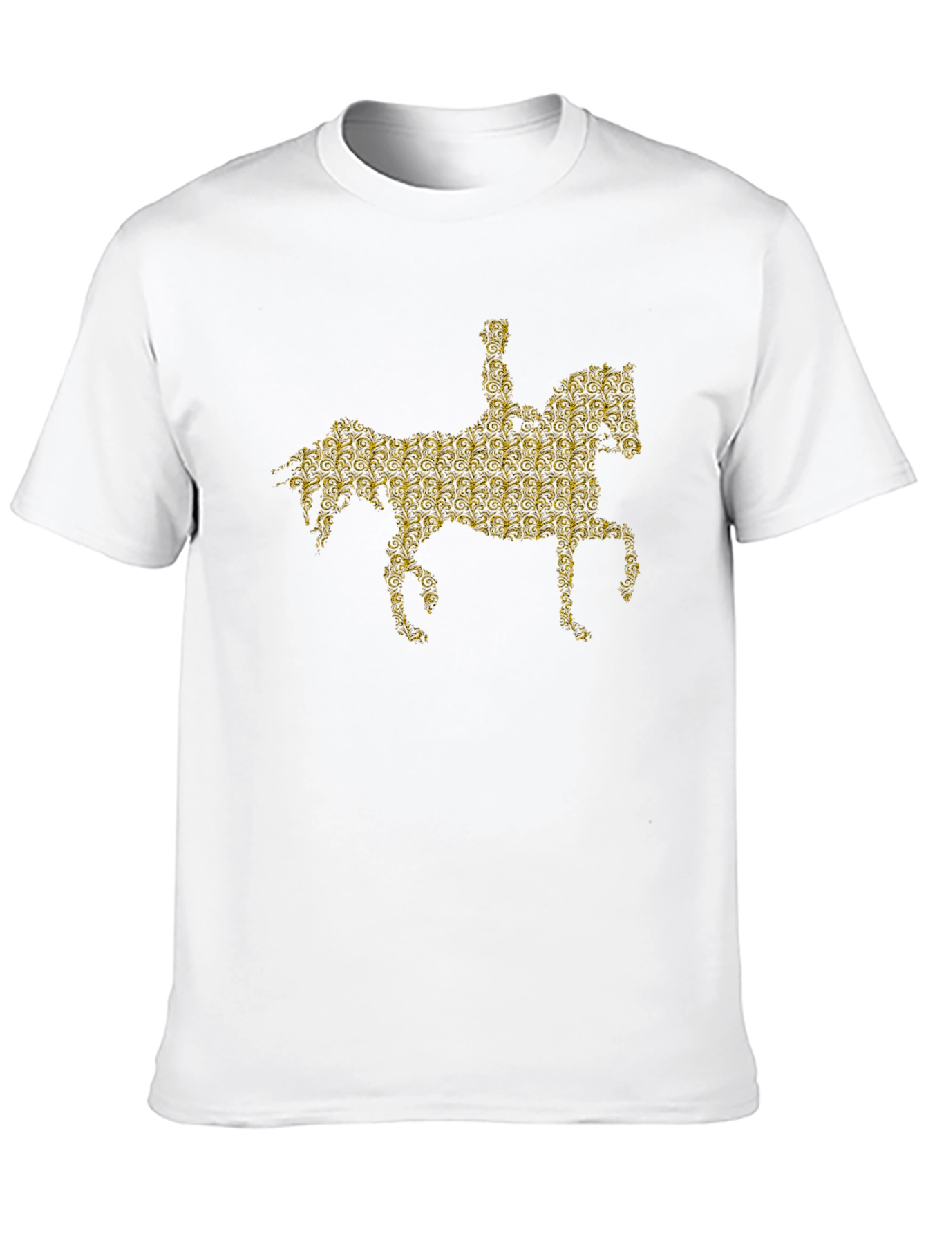 Horse Rider Graphic Print Crew Neck T-Shirt