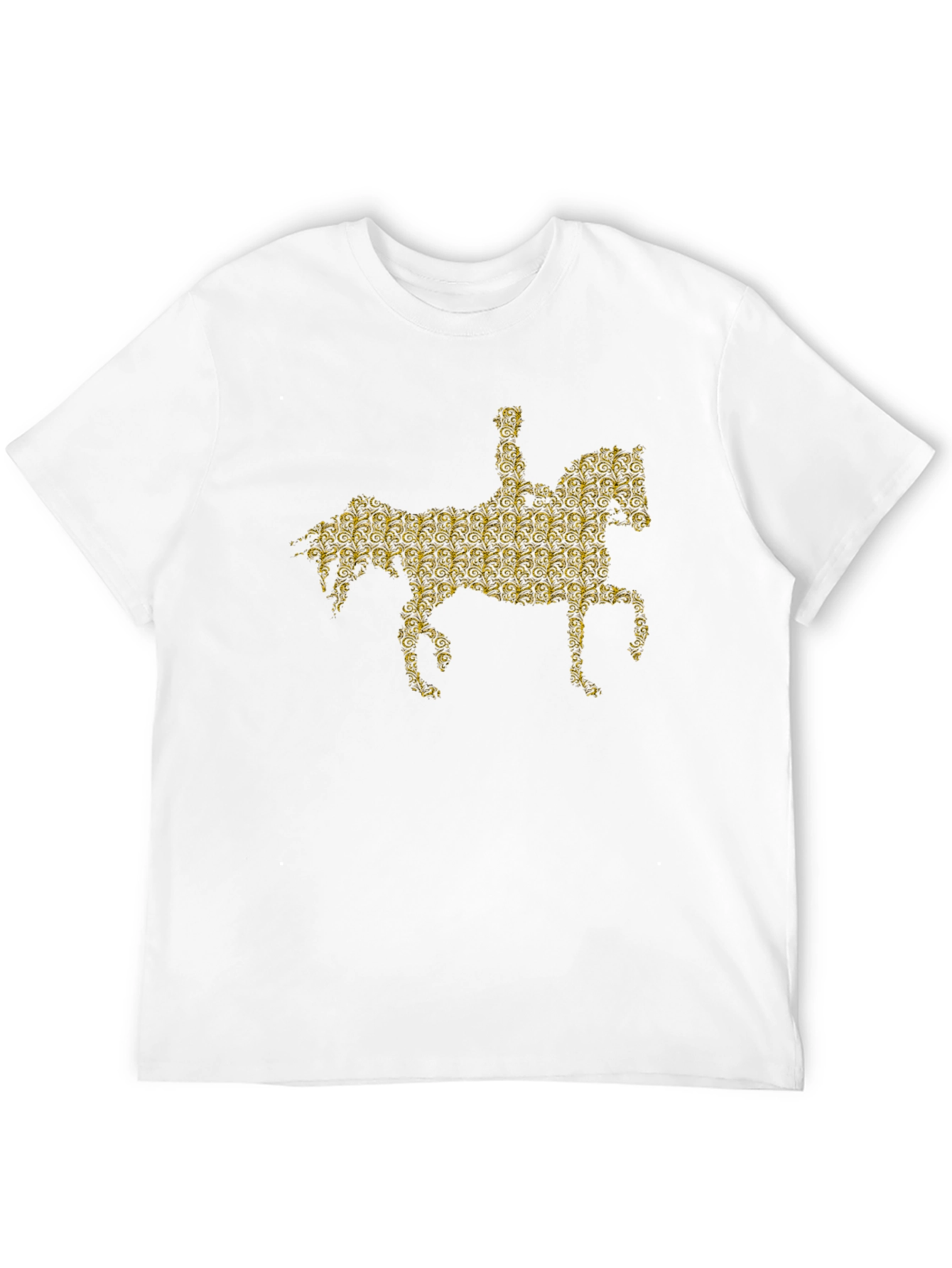 Horse Rider Graphic Print Crew Neck T-Shirt