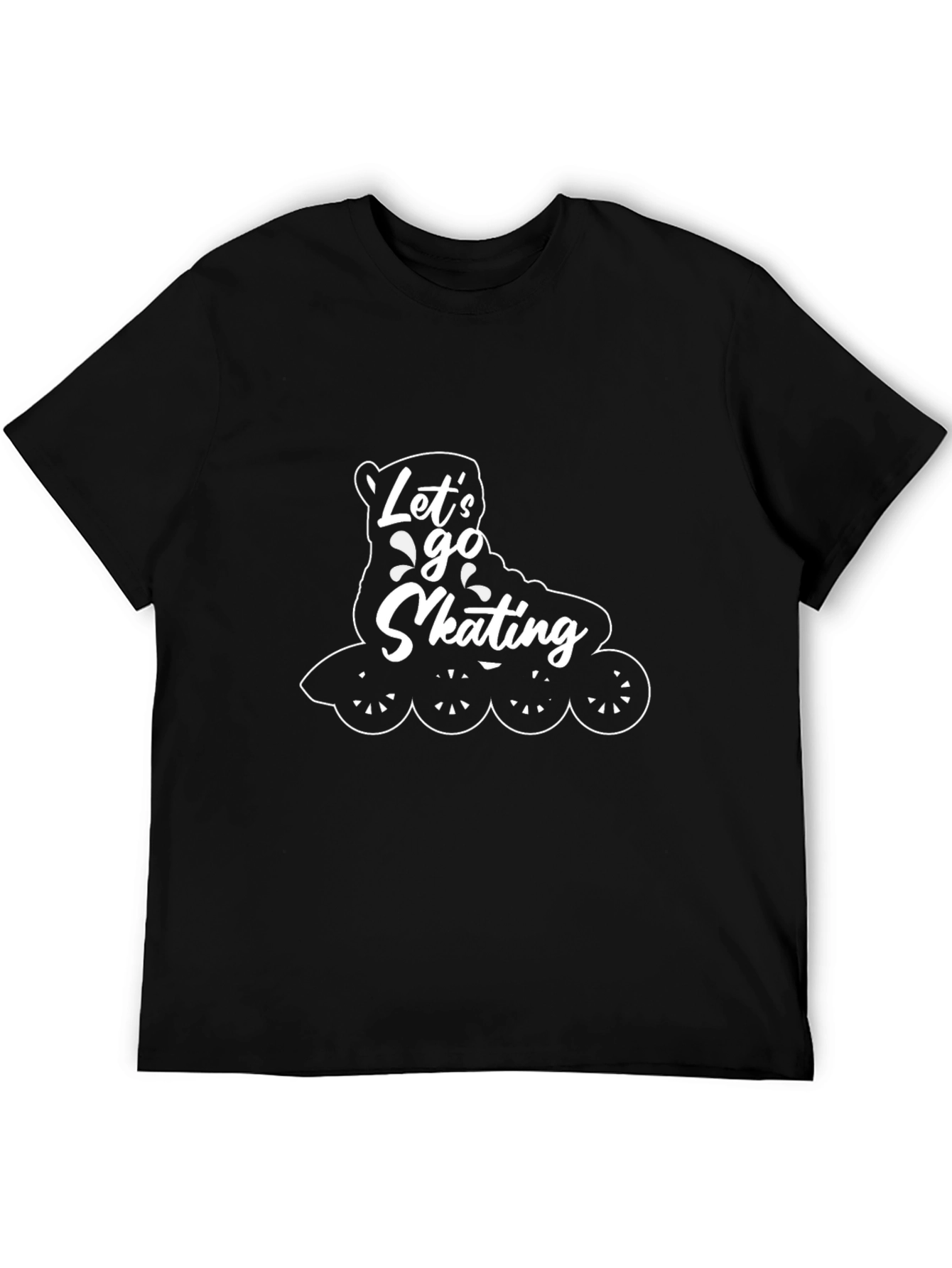 Lets Go Skating Black T-Shirt