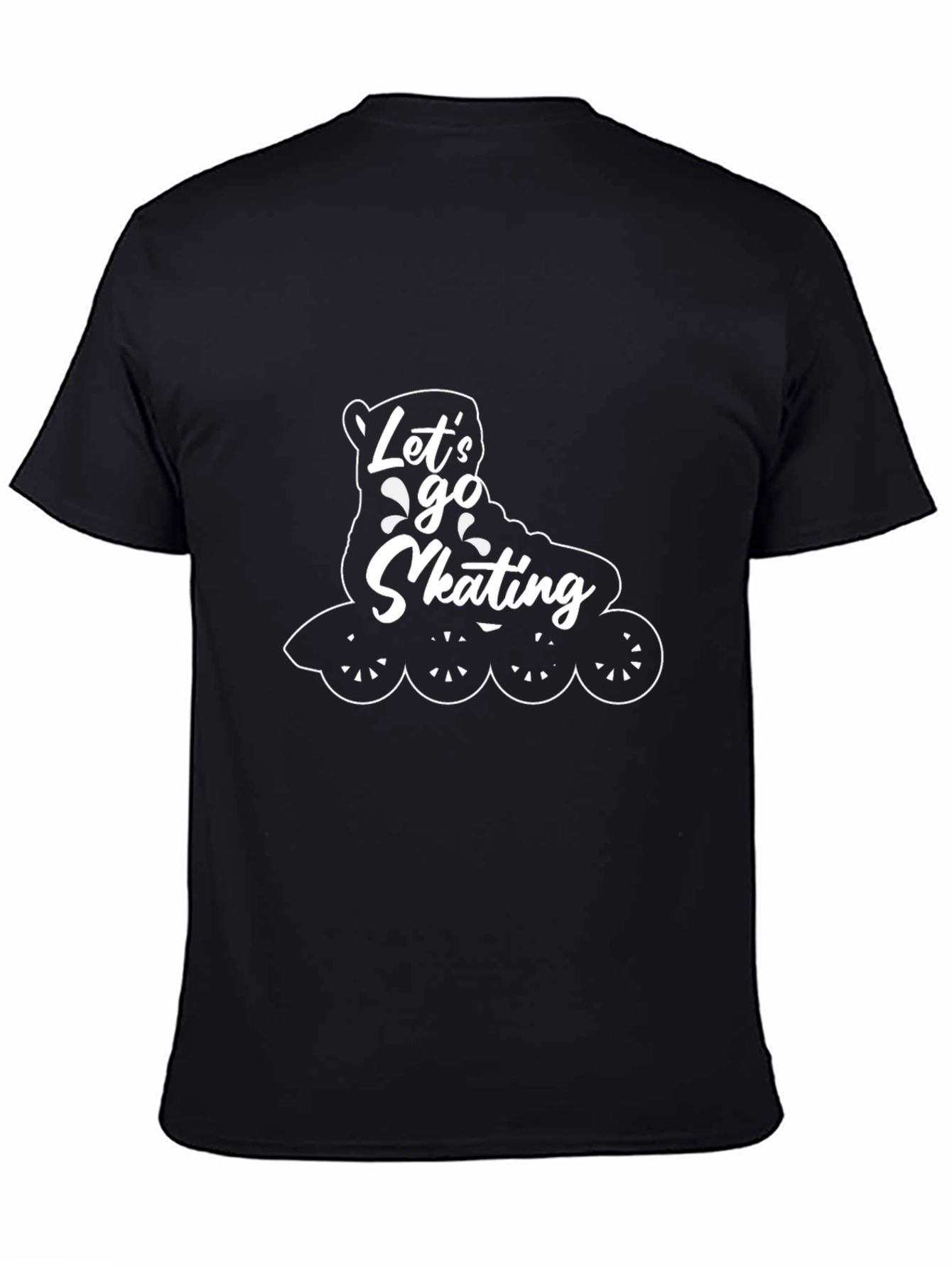 Lets Go Skating Black T-Shirt