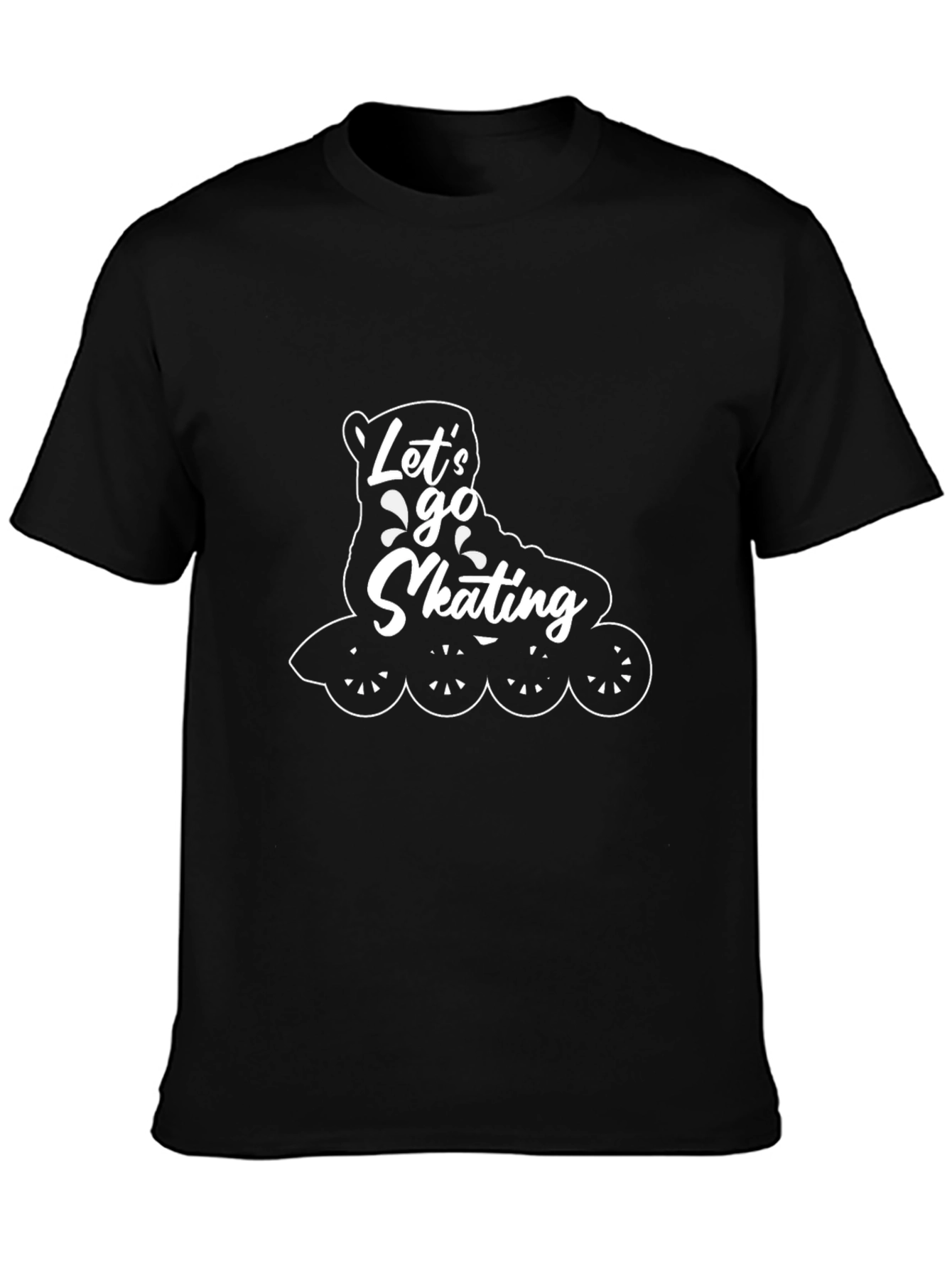 Lets Go Skating Black T-Shirt