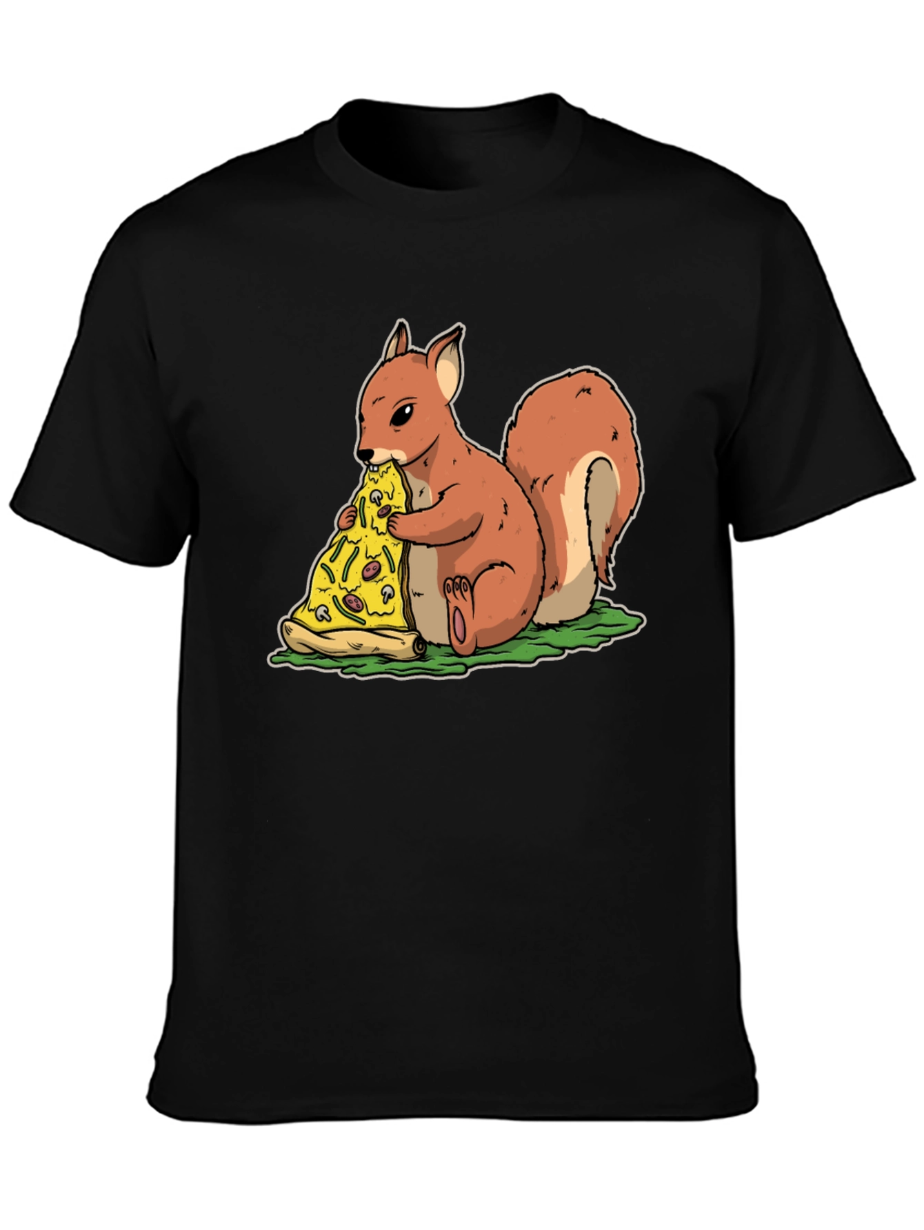 Squirrel Pizza T-Shirt - Funny Graphic Tee