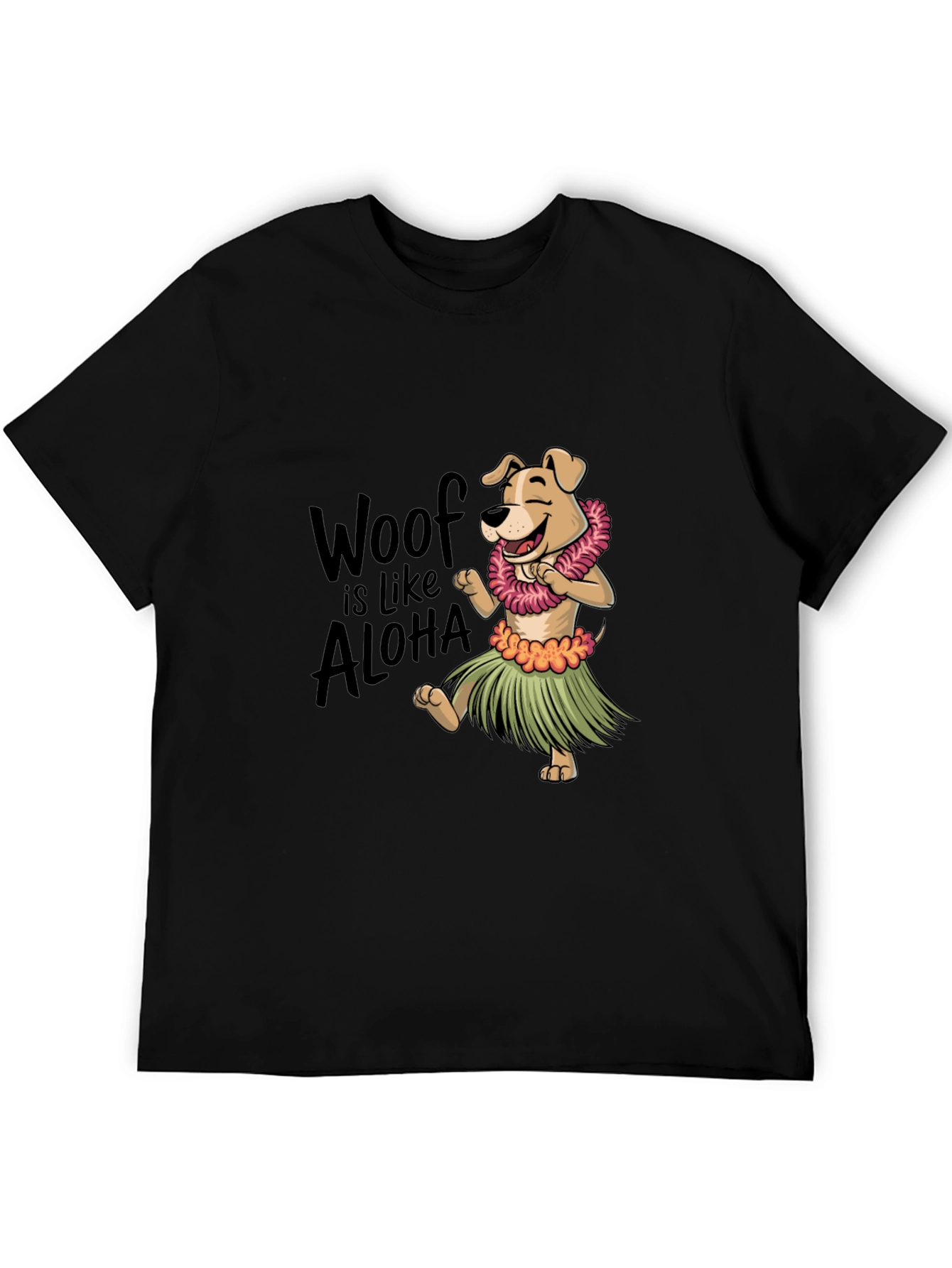 Woof is Like Aloha Graphic Tee - Black