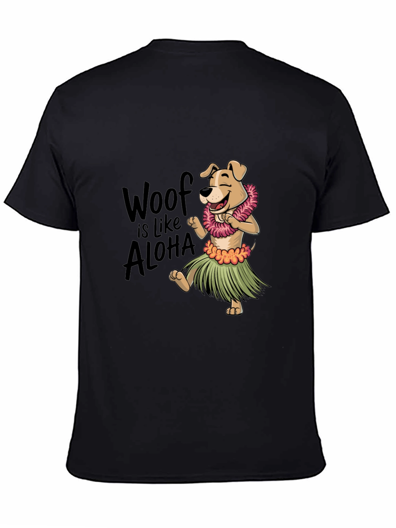 Woof is Like Aloha Graphic Tee - Black