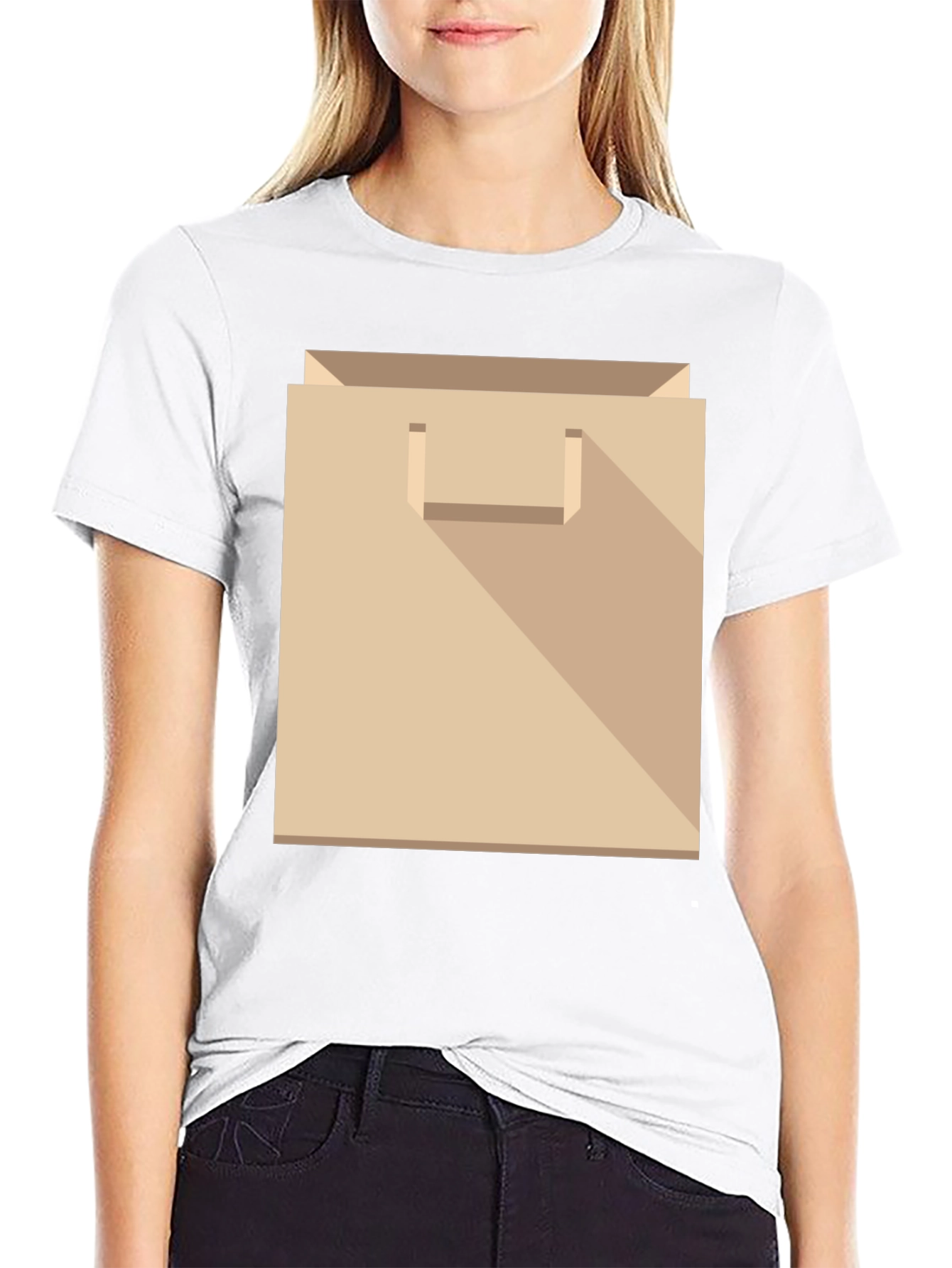Novelty Paper Bag Graphic T-Shirt