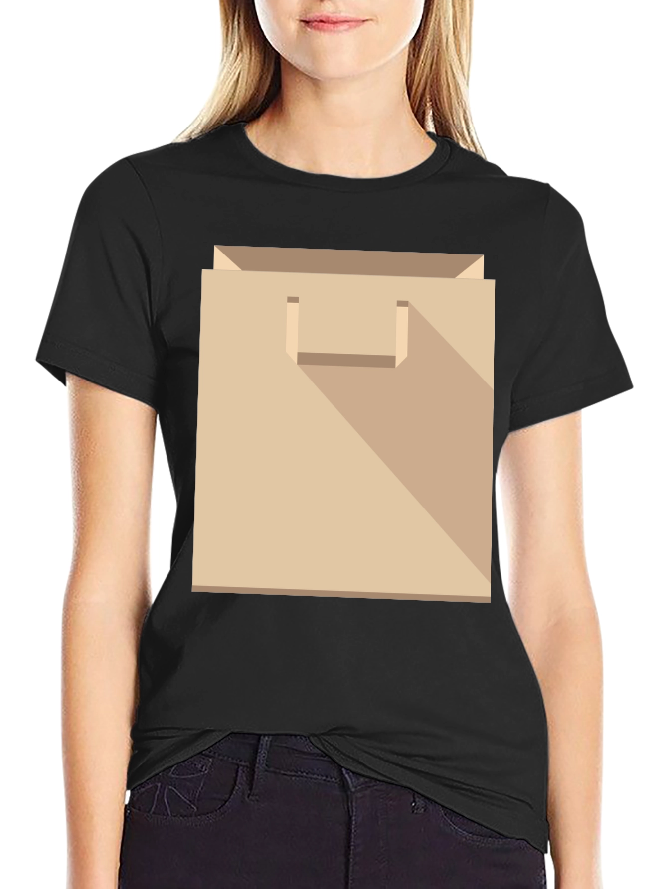 Novelty Paper Bag Graphic T-Shirt