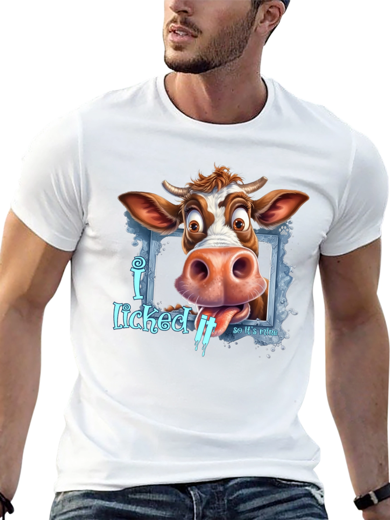 Funny Cow I Licked It Graphic Tee