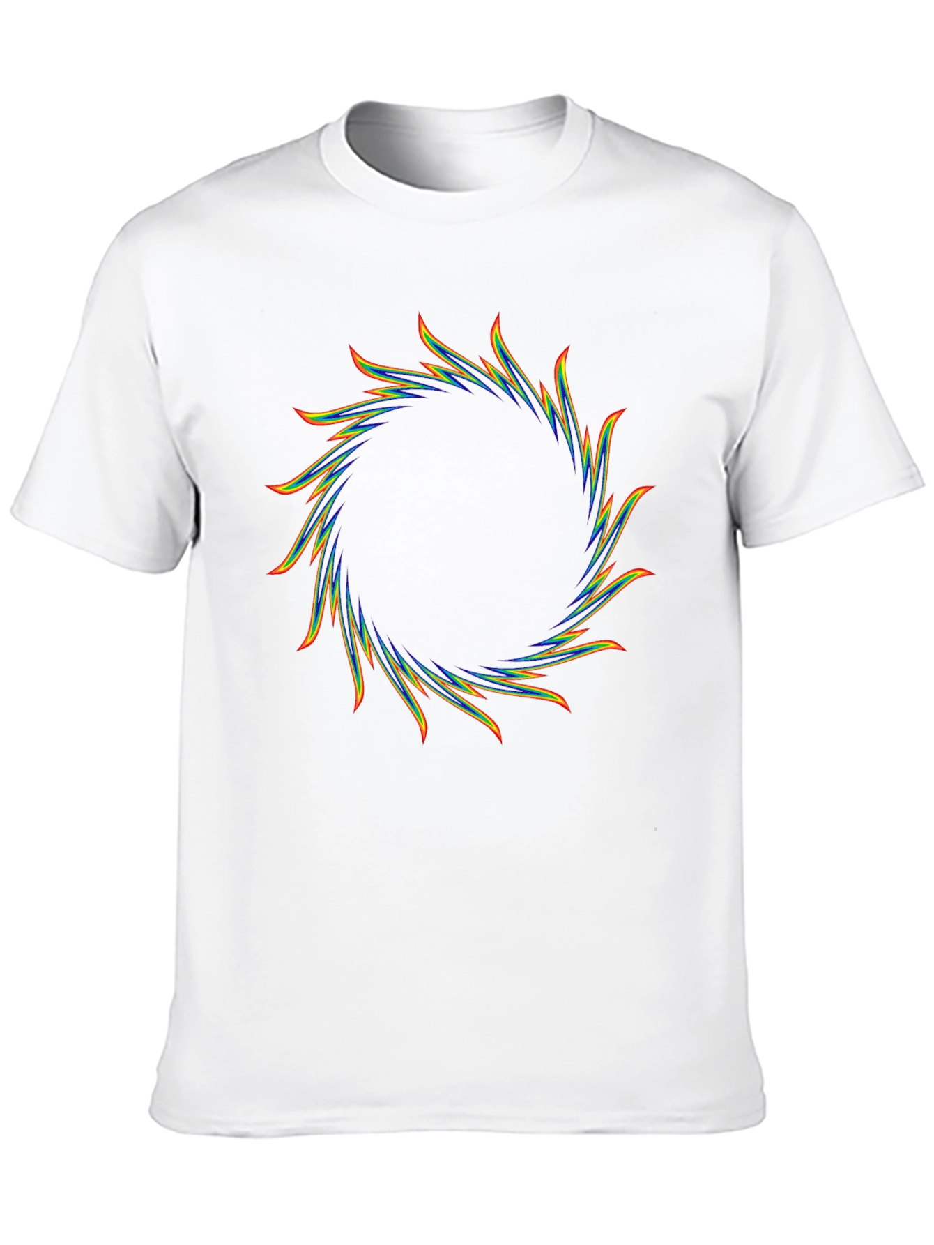 Rainbow Sunburst Black T-Shirt - Graphic Tee
