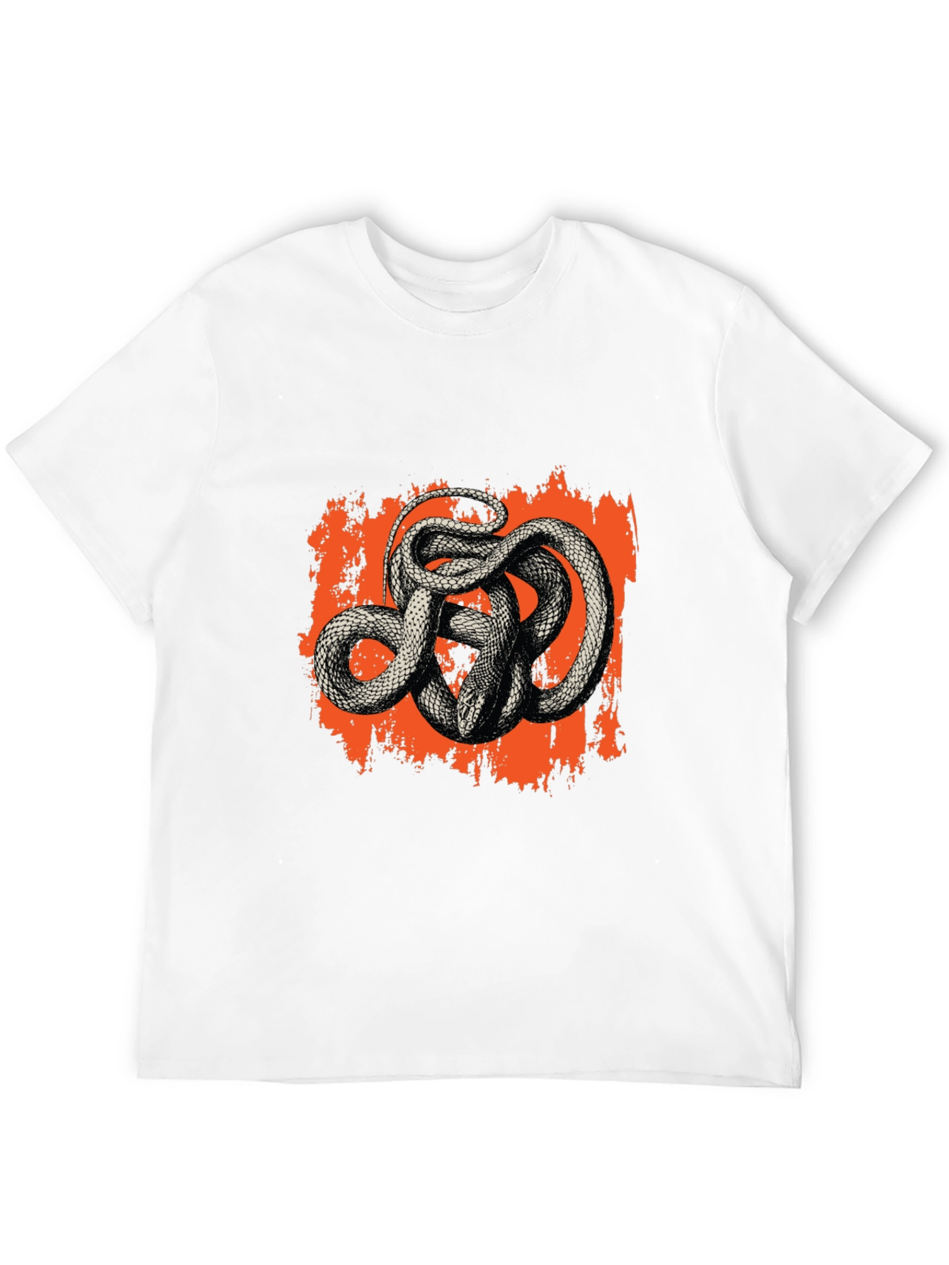 Mens Black Snake Graphic Tee