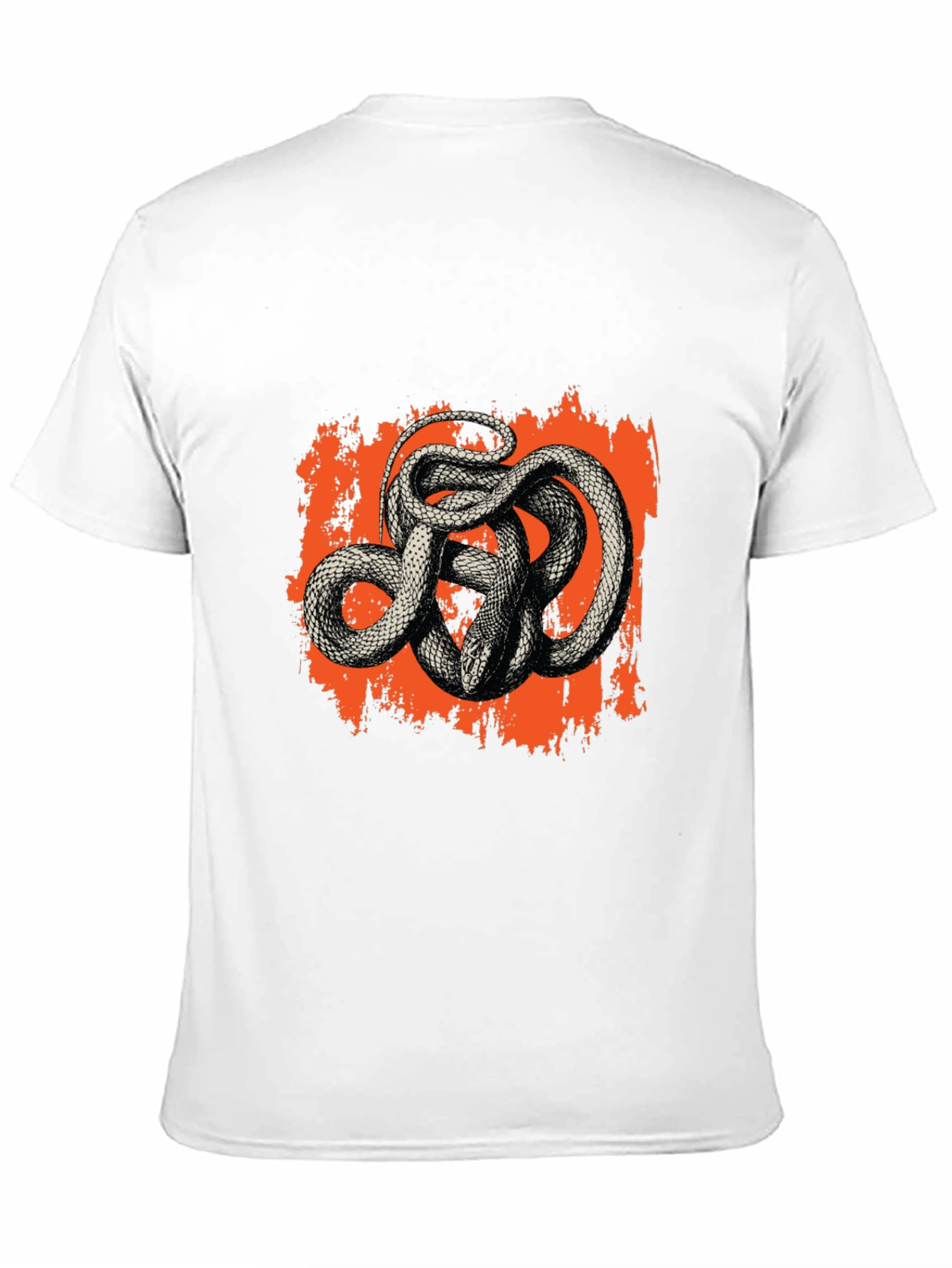 Mens Black Snake Graphic Tee