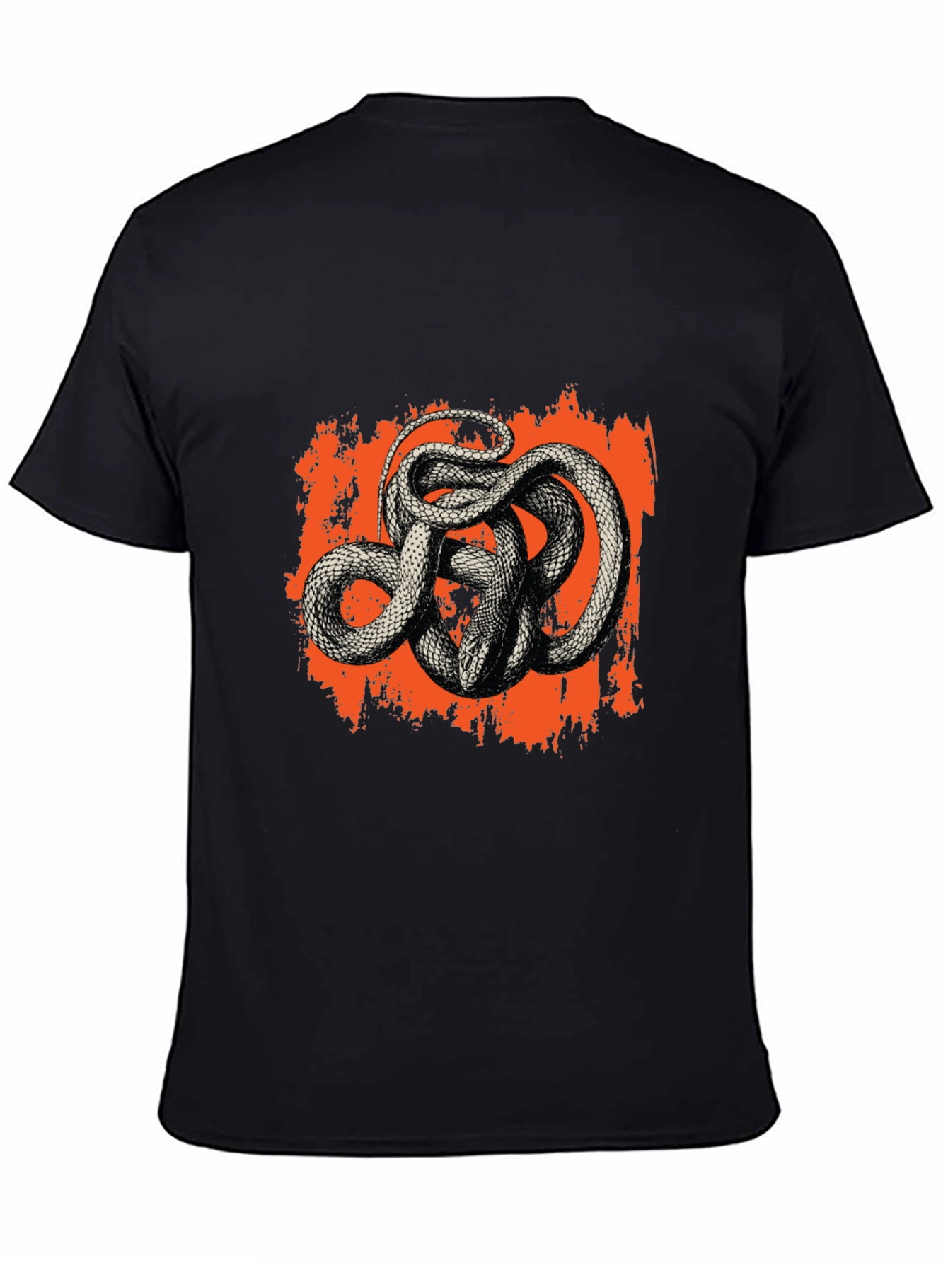 Mens Black Snake Graphic Tee