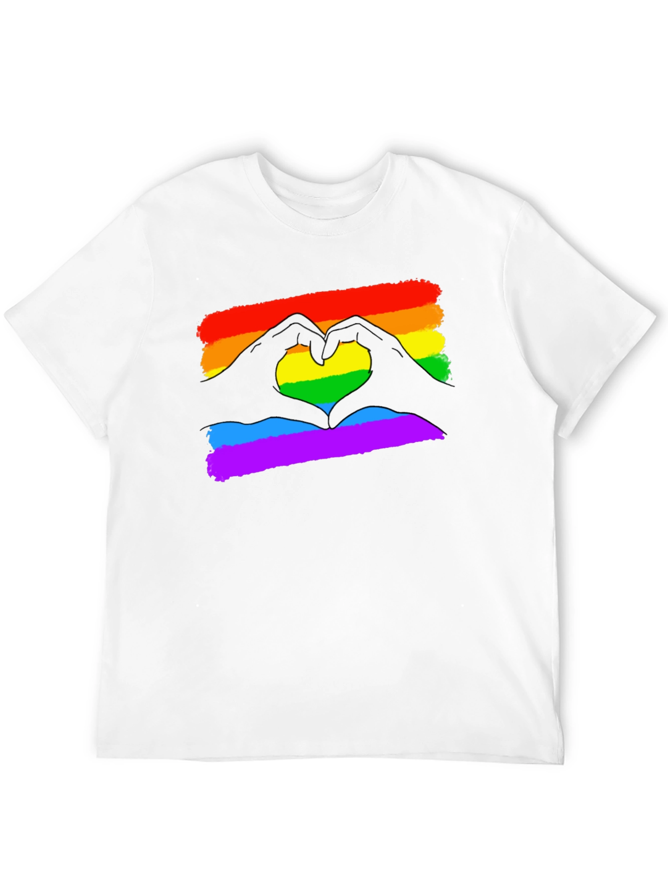 Pride Love Heart Gesture T-Shirt - Black