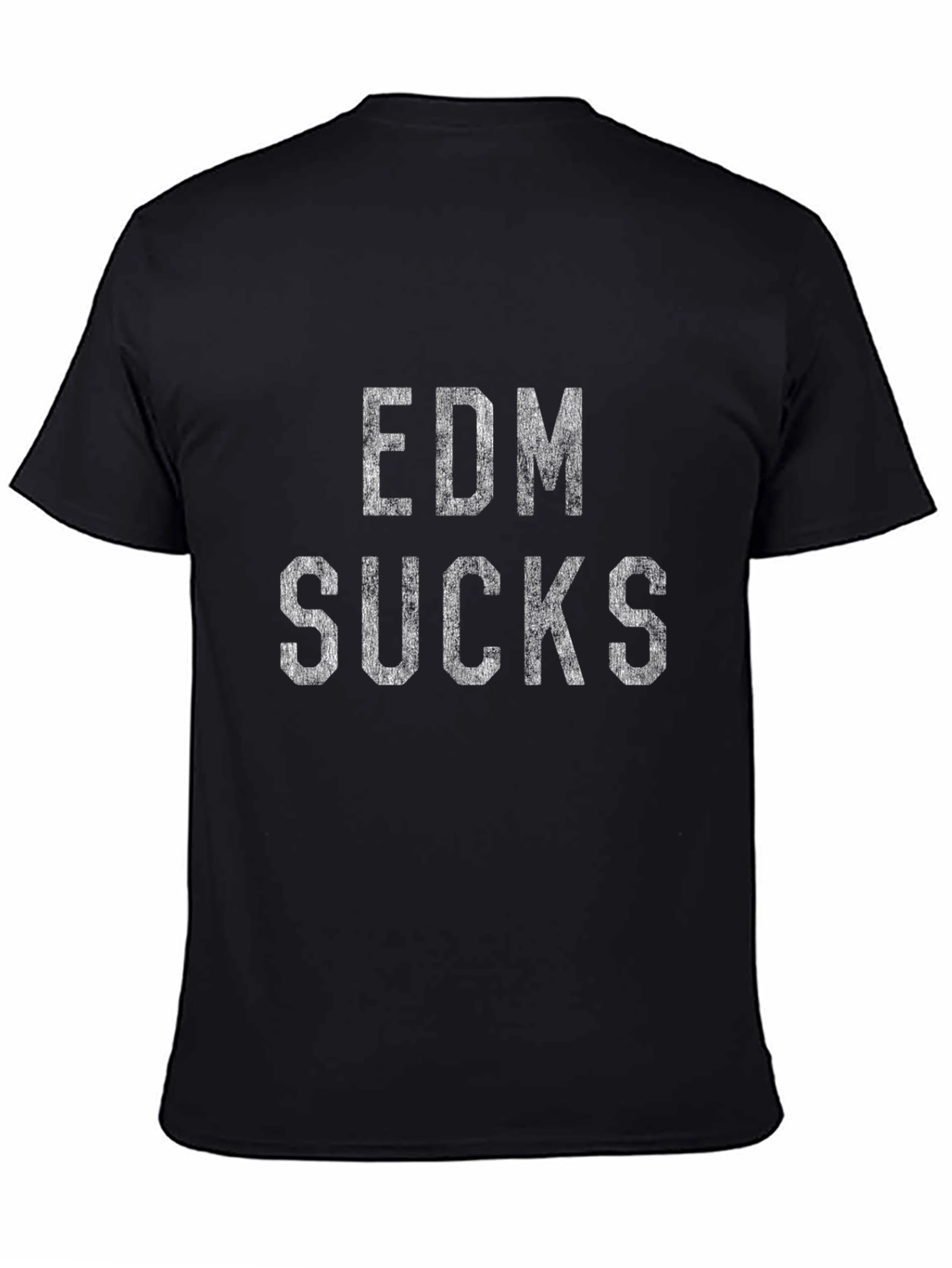 EDM Sucks Black Cotton T-Shirt